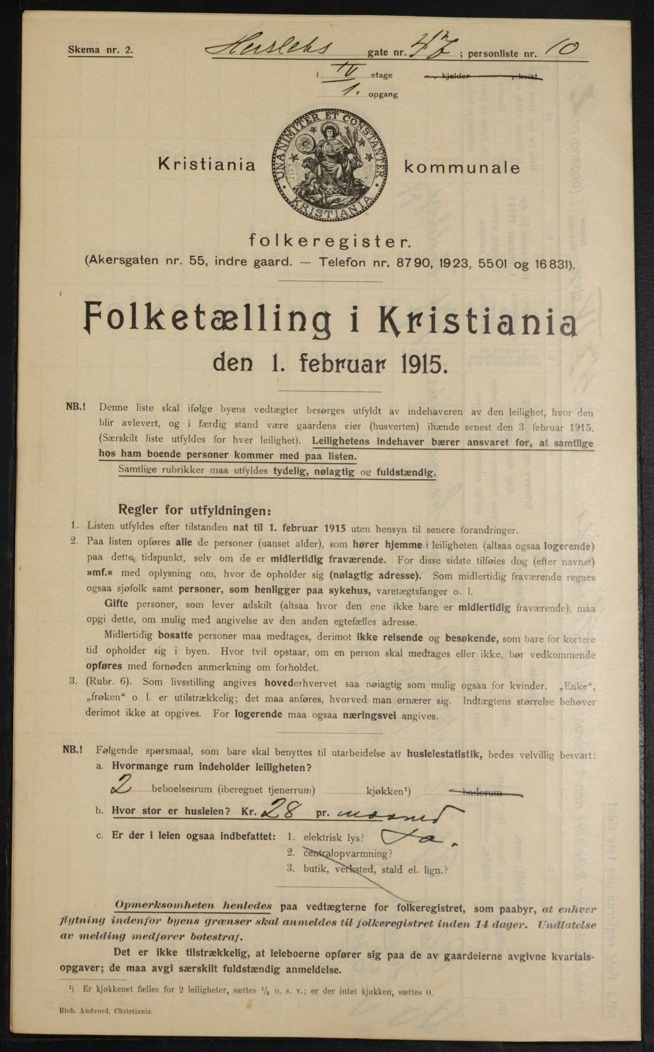 OBA, Kommunal folketelling 1.2.1915 for Kristiania, 1915, s. 39431