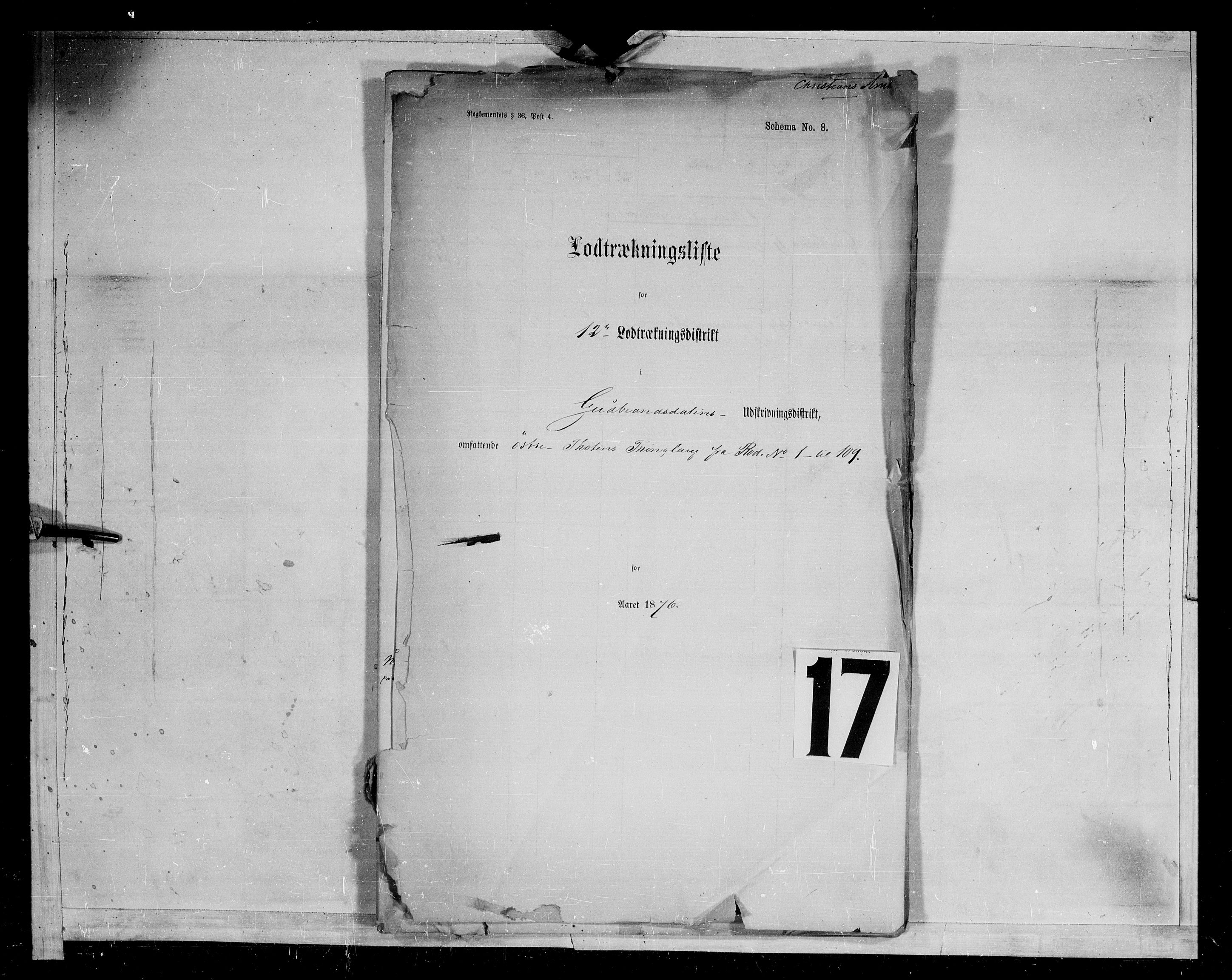 Fylkesmannen i Oppland, AV/SAH-FYO-002/1/K/Kg/L1168: Østre og Vestre Toten, 1871-1879, s. 8222