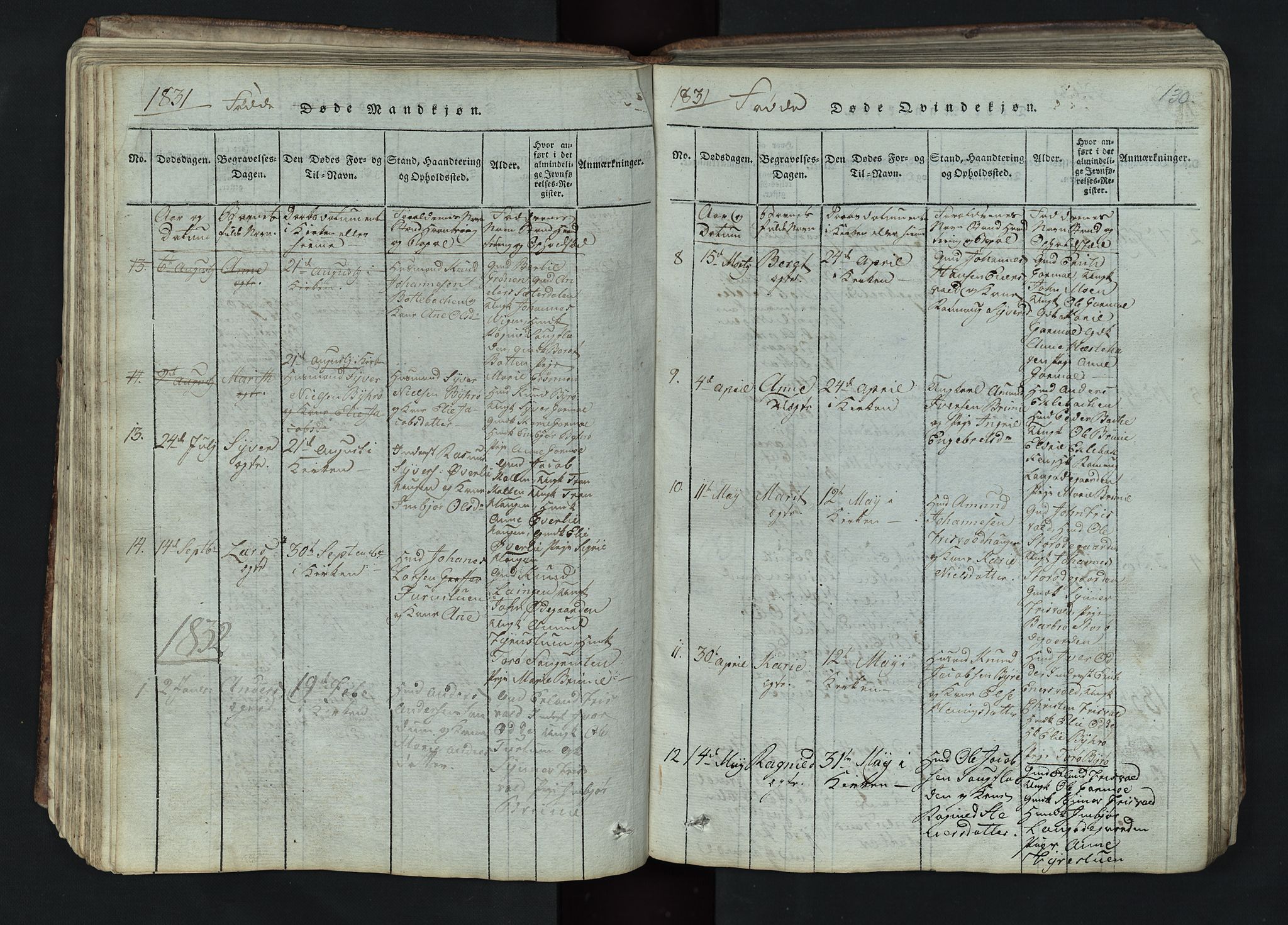 Lom prestekontor, AV/SAH-PREST-070/L/L0002: Klokkerbok nr. 2, 1815-1844, s. 130