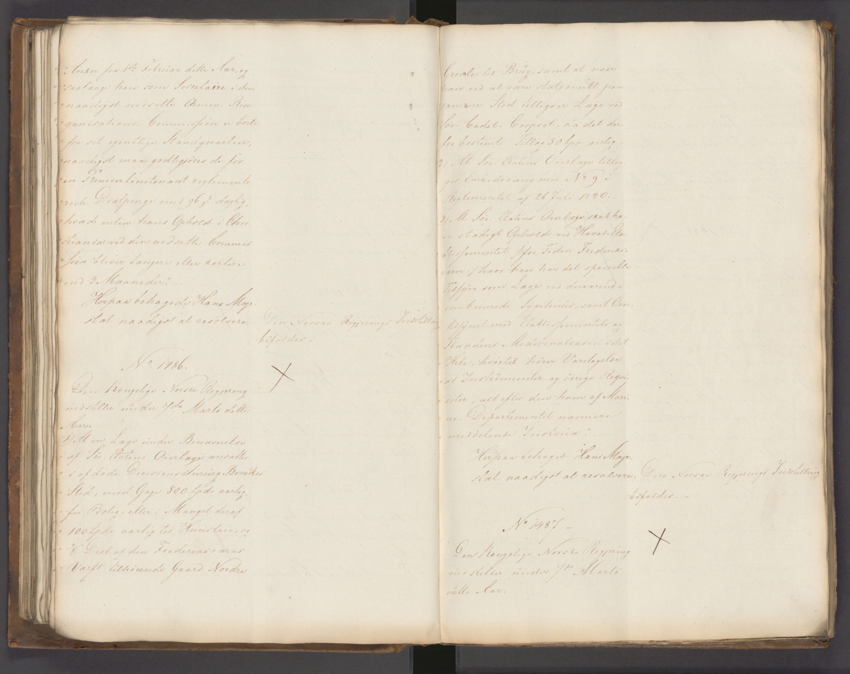 Statsrådssekretariatet, AV/RA-S-1001/A/Ab/L0022: Kgl. res. nr. 1210-1721, 1. halvår, 1826