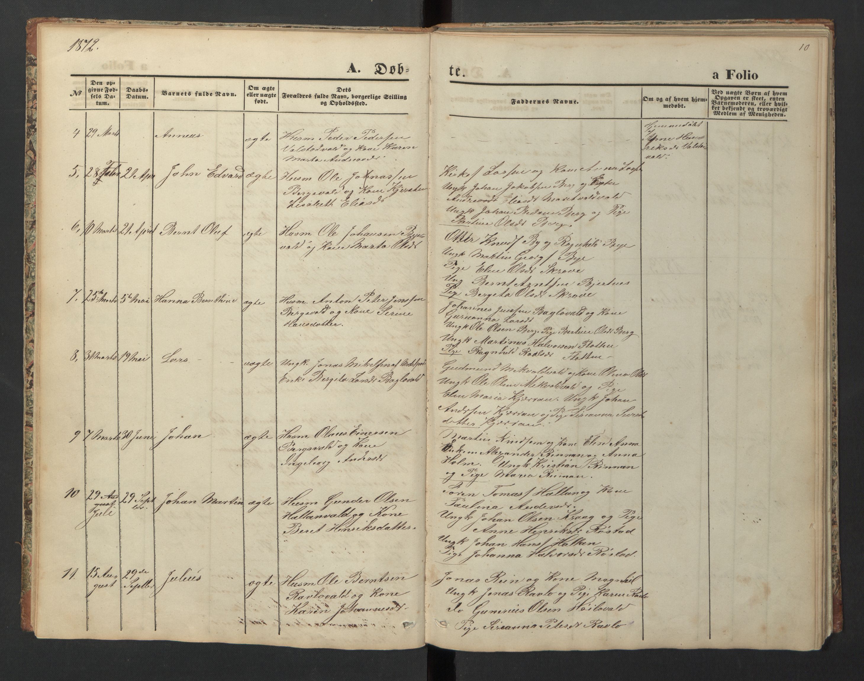 Ministerialprotokoller, klokkerbøker og fødselsregistre - Nord-Trøndelag, AV/SAT-A-1458/726/L0271: Klokkerbok nr. 726C02, 1869-1897, s. 10