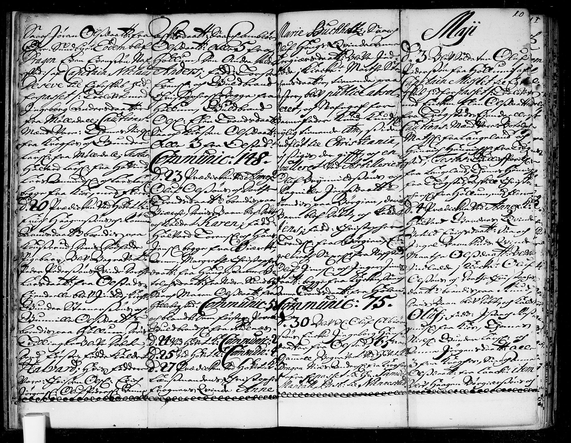 Ullensaker prestekontor Kirkebøker, AV/SAO-A-10236a/F/Fa/L0004: Ministerialbok nr. I 4, 1721-1723, s. 10