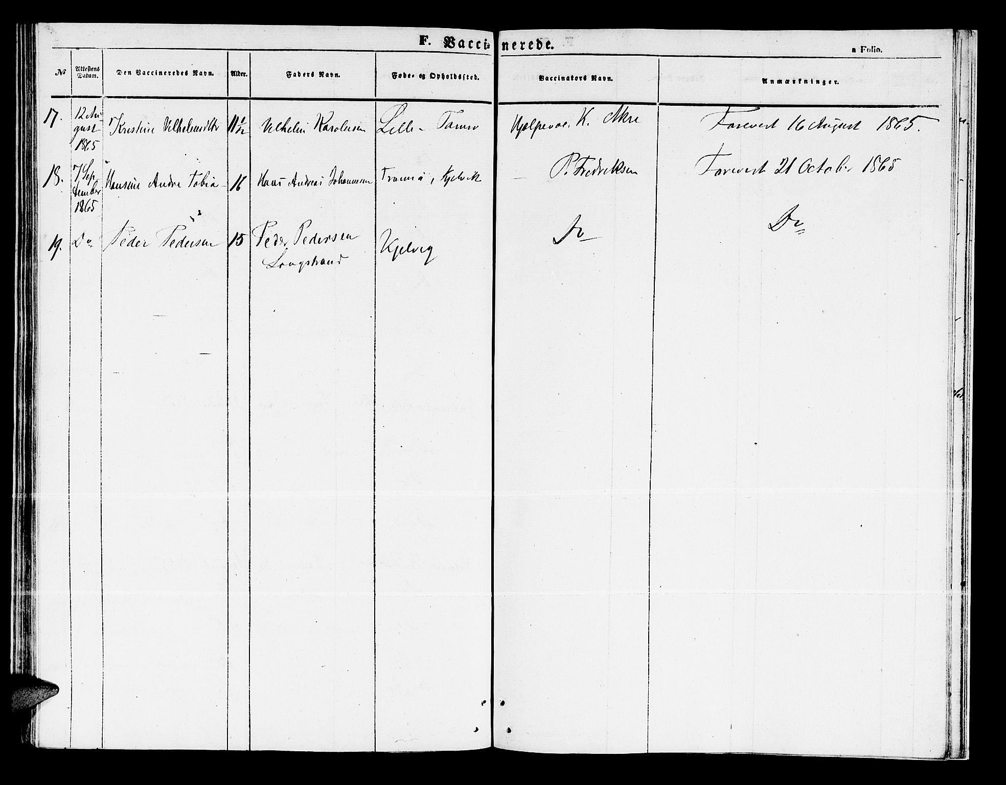 Måsøy sokneprestkontor, AV/SATØ-S-1348/H/Hb/L0003klokker: Klokkerbok nr. 3, 1861-1886