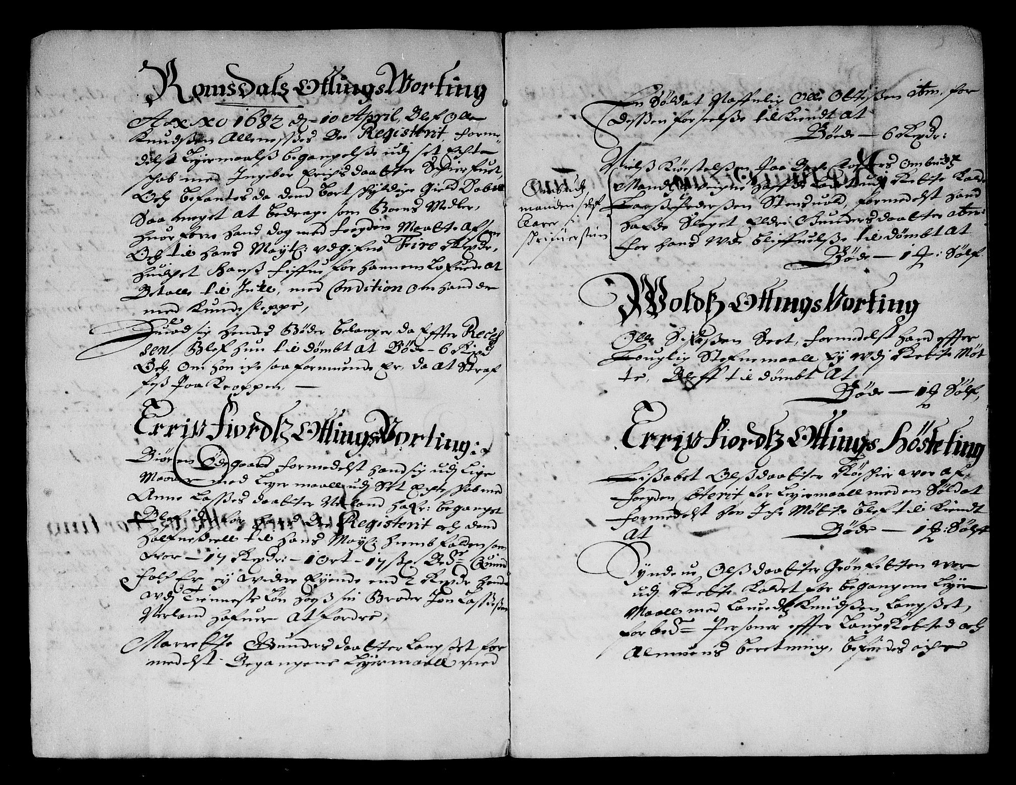 Rentekammeret inntil 1814, Reviderte regnskaper, Stiftamtstueregnskaper, Trondheim stiftamt og Nordland amt, AV/RA-EA-6044/R/Rg/L0068b: Trondheim stiftamt og Nordland amt, 1682