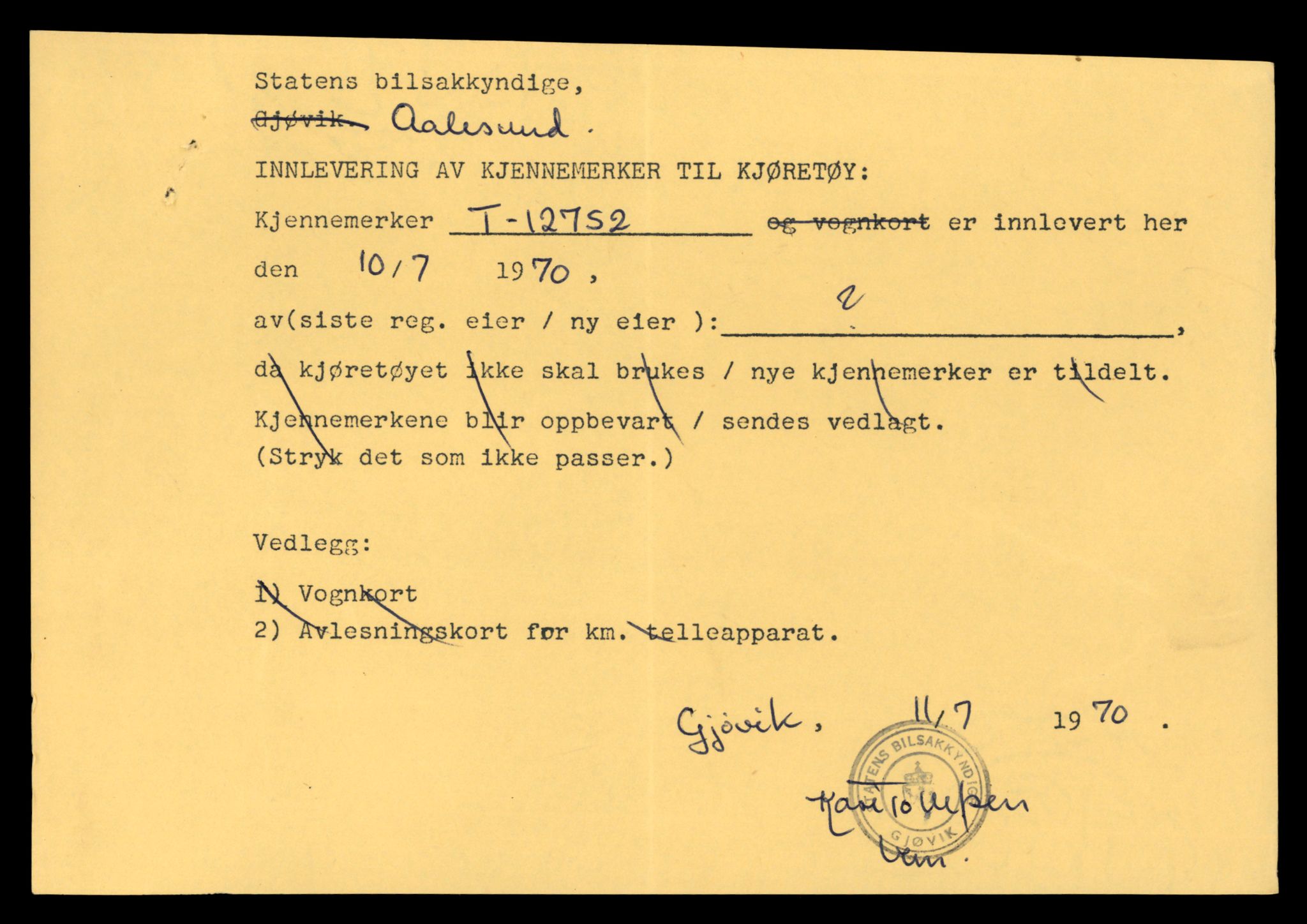 Møre og Romsdal vegkontor - Ålesund trafikkstasjon, AV/SAT-A-4099/F/Fe/L0035: Registreringskort for kjøretøy T 12653 - T 12829, 1927-1998, s. 1911