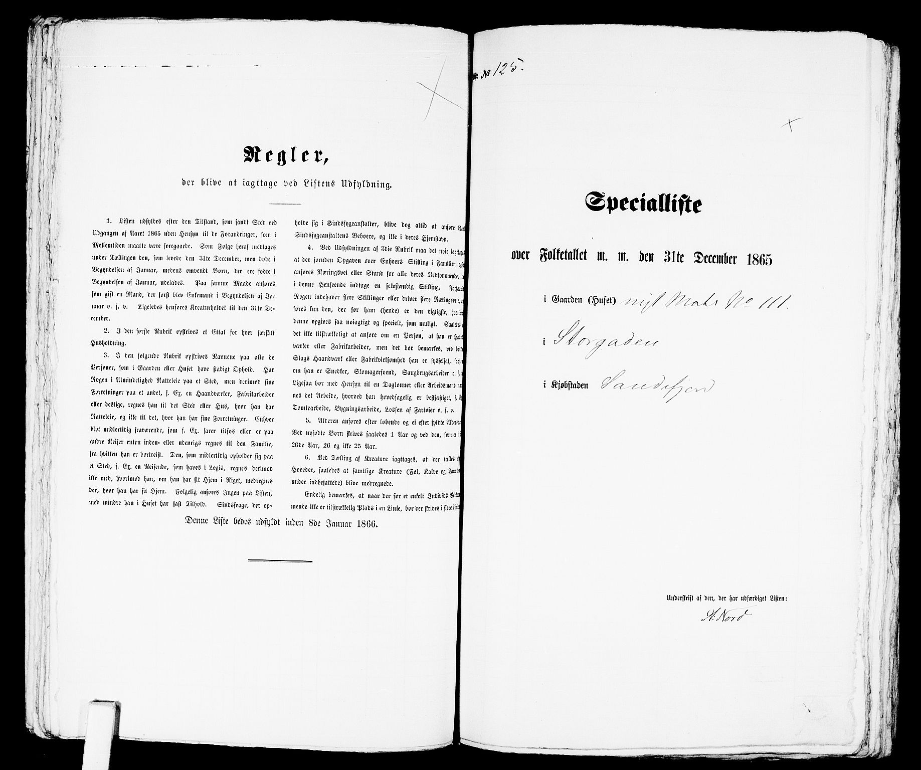 RA, Folketelling 1865 for 0706B Sandeherred prestegjeld, Sandefjord kjøpstad, 1865, s. 257