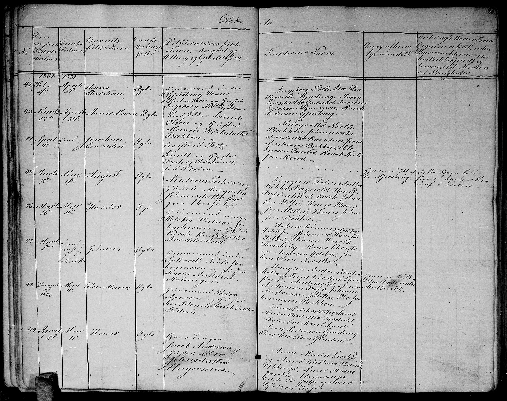 Enebakk prestekontor Kirkebøker, AV/SAO-A-10171c/G/Ga/L0004: Klokkerbok nr. I 4, 1850-1866, s. 26