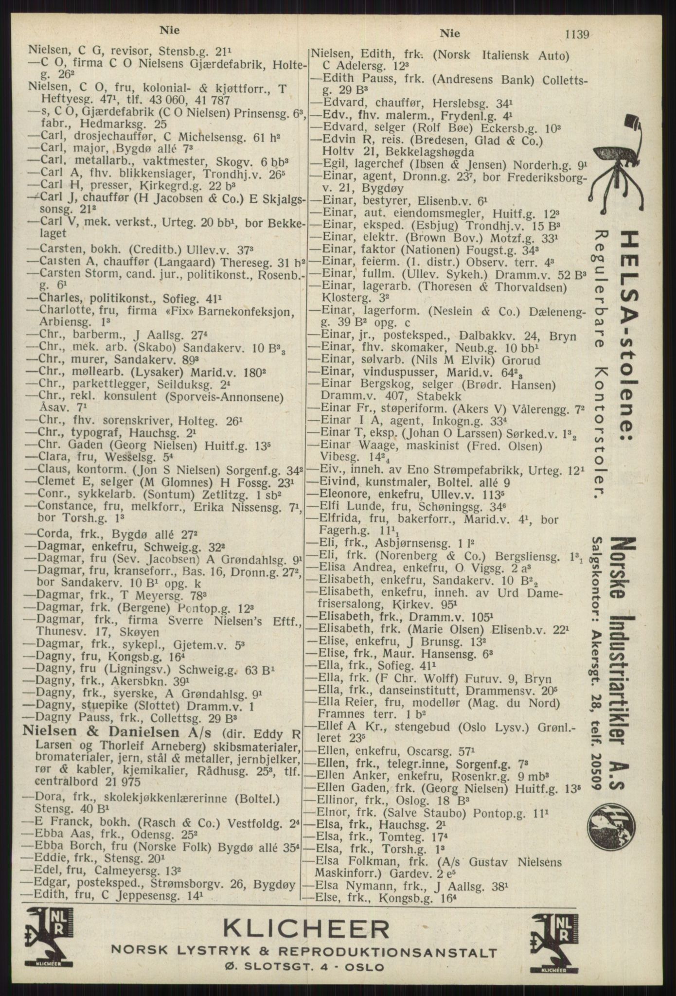 Kristiania/Oslo adressebok, PUBL/-, 1939, s. 1139