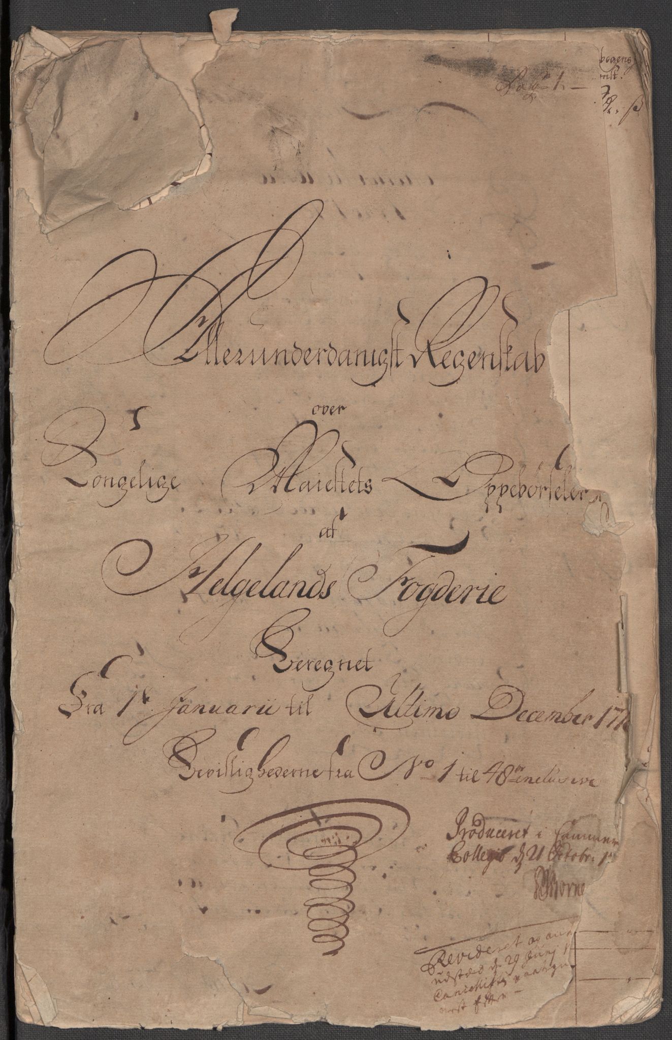 Rentekammeret inntil 1814, Reviderte regnskaper, Fogderegnskap, RA/EA-4092/R65/L4516: Fogderegnskap Helgeland, 1718, s. 3