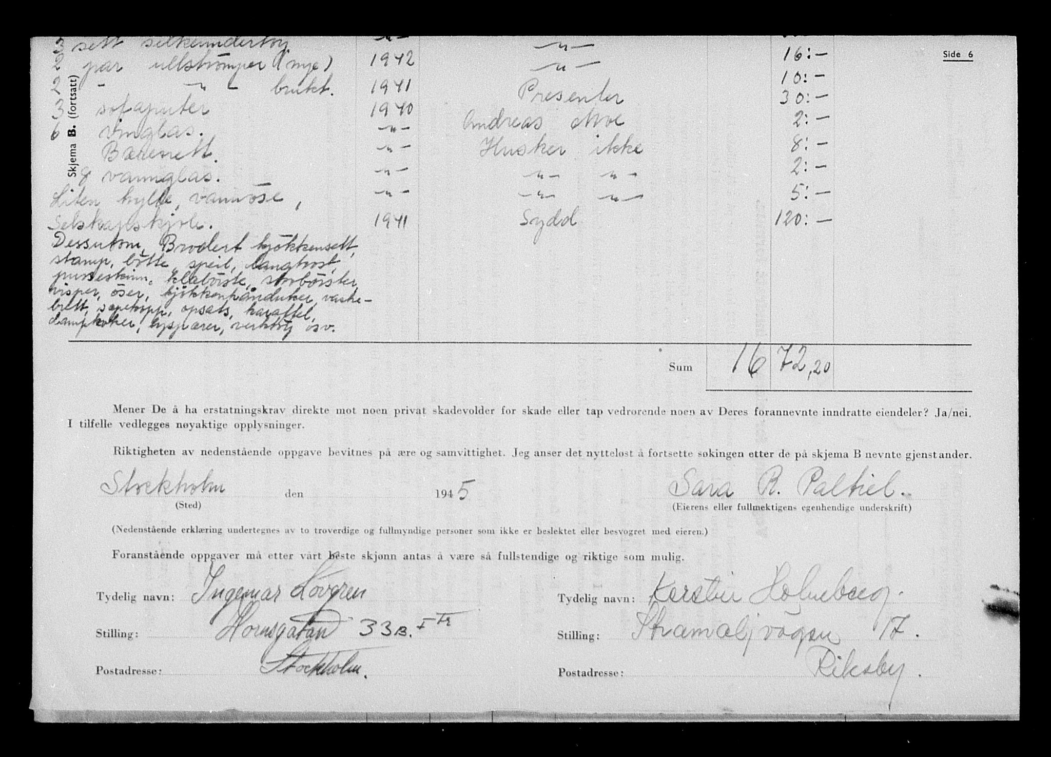 Justisdepartementet, Tilbakeføringskontoret for inndratte formuer, AV/RA-S-1564/H/Hc/Hca/L0906: --, 1945-1947, s. 559