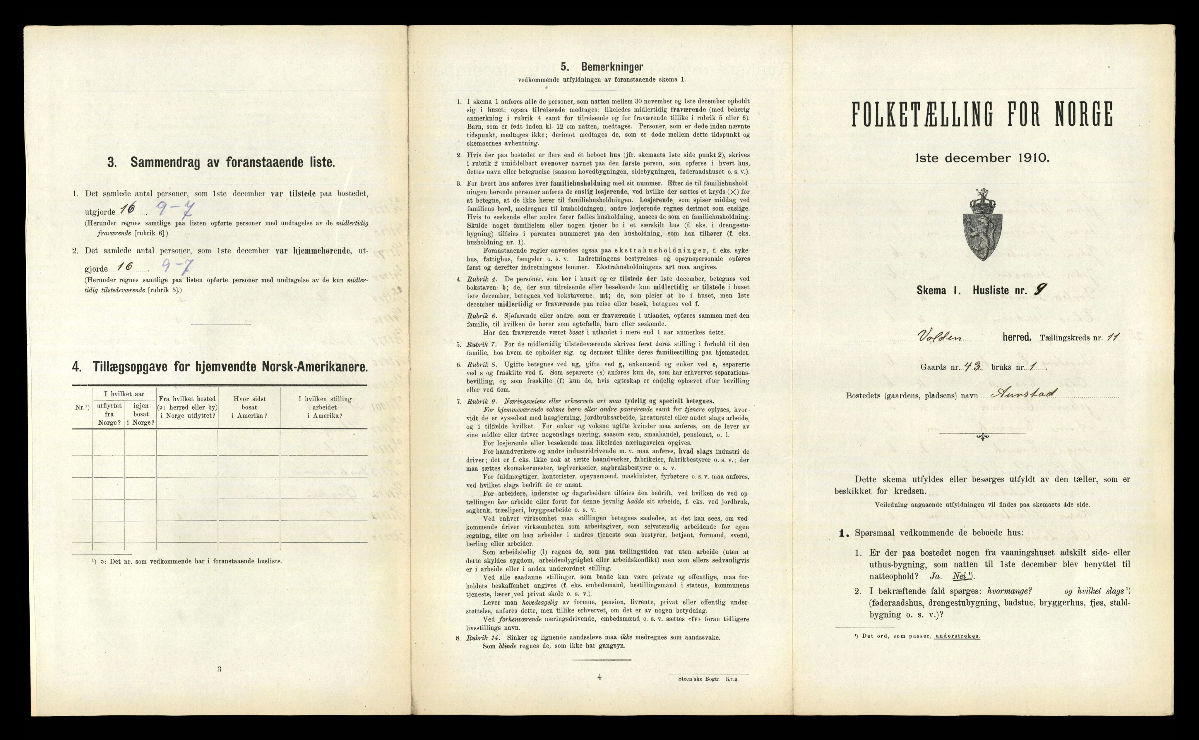 RA, Folketelling 1910 for 1519 Volda herred, 1910, s. 856