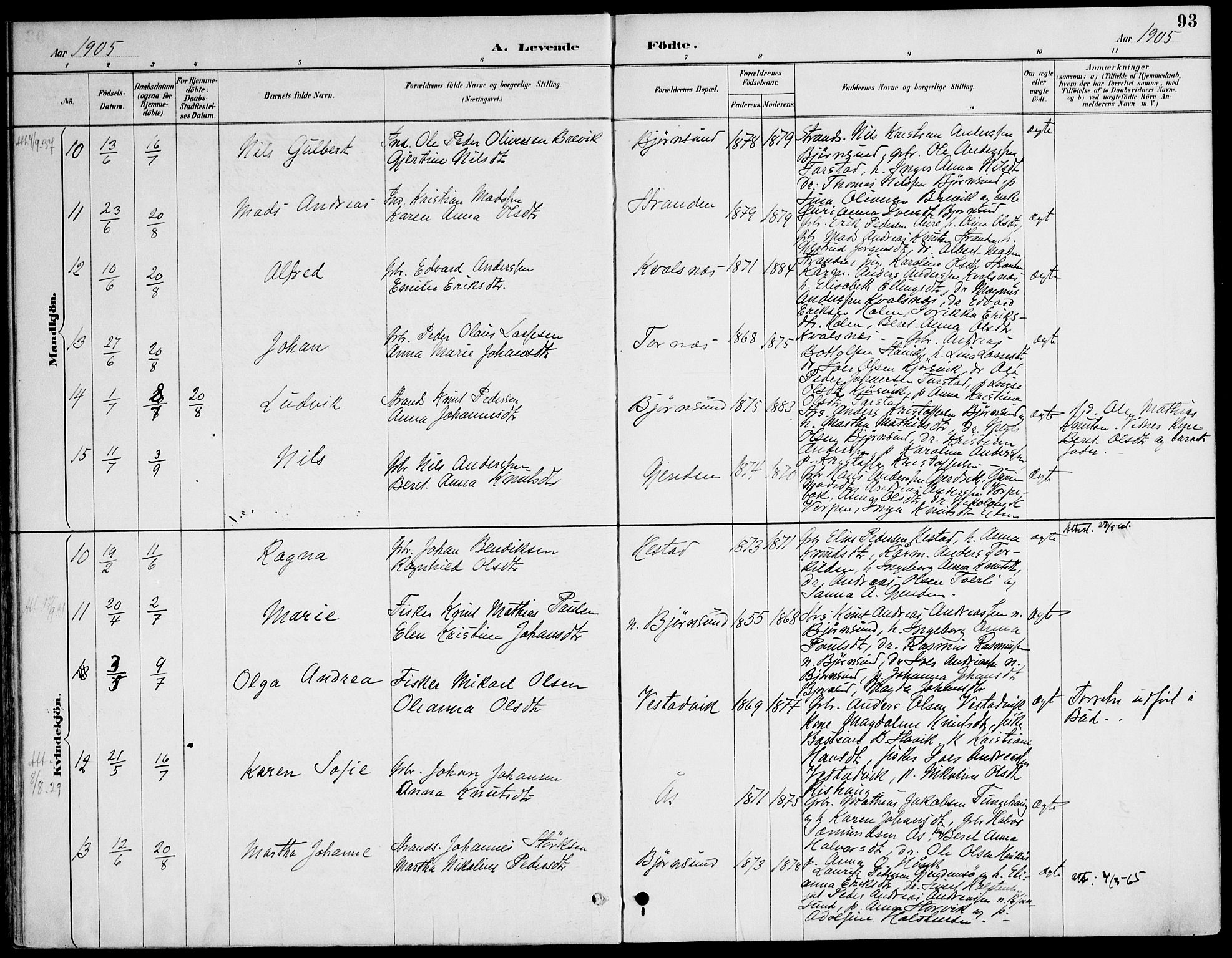 Ministerialprotokoller, klokkerbøker og fødselsregistre - Møre og Romsdal, AV/SAT-A-1454/565/L0750: Ministerialbok nr. 565A04, 1887-1905, s. 93