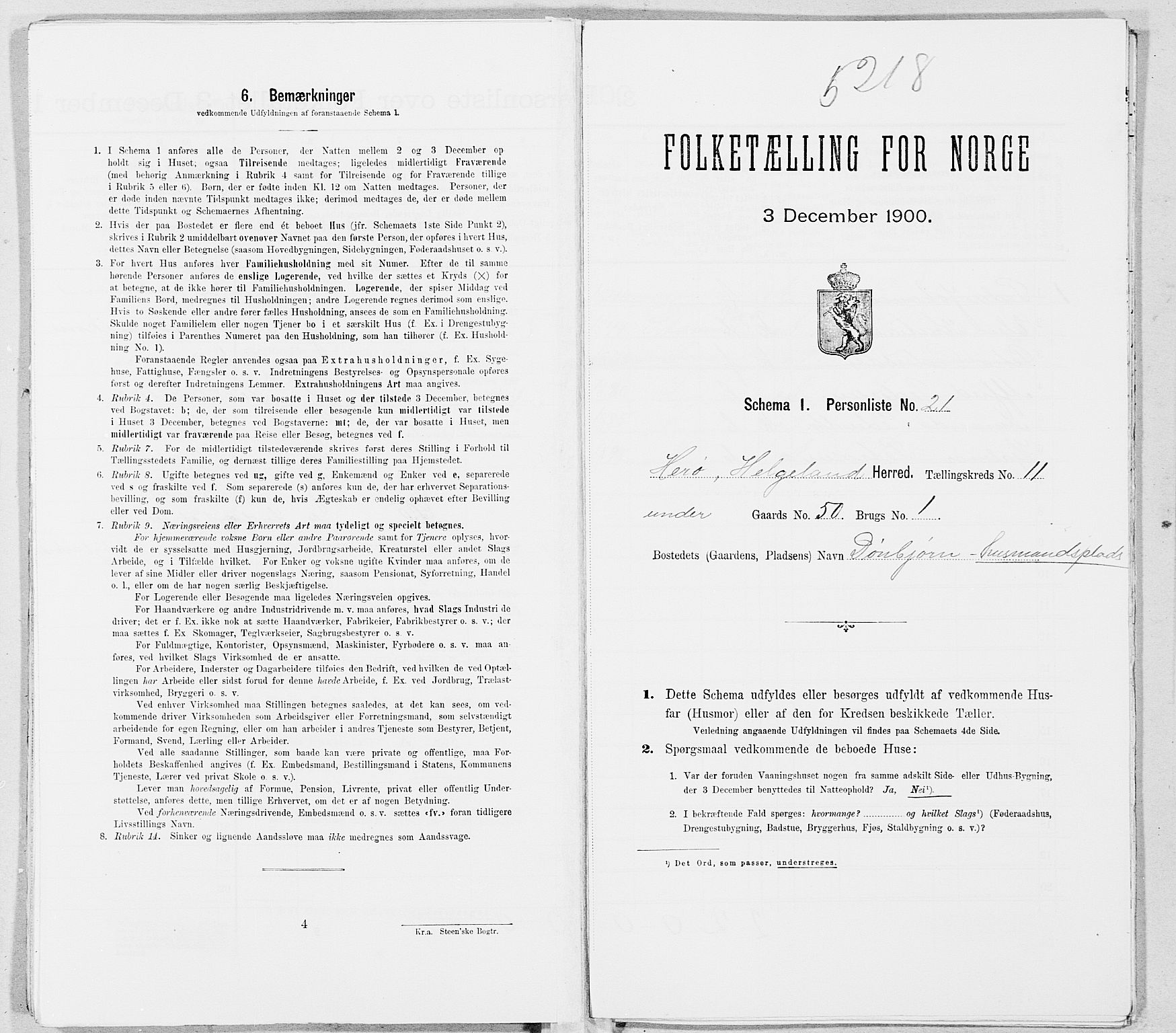 SAT, Folketelling 1900 for 1818 Herøy herred, 1900, s. 1055