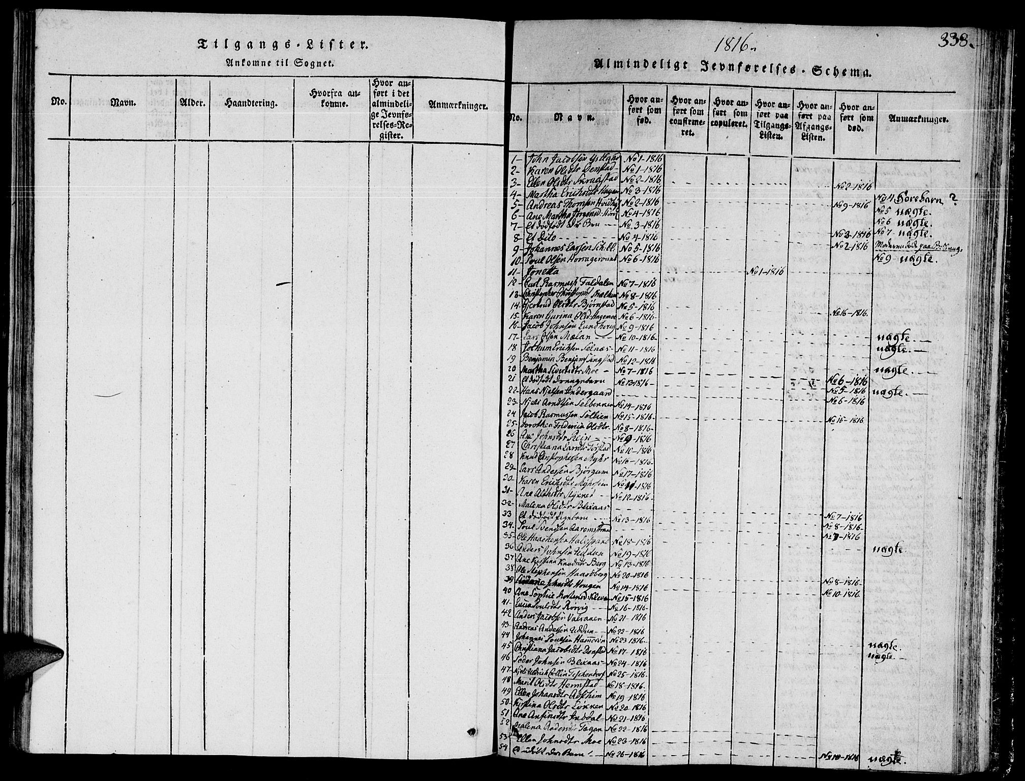 Ministerialprotokoller, klokkerbøker og fødselsregistre - Sør-Trøndelag, SAT/A-1456/646/L0608: Ministerialbok nr. 646A06, 1816-1825, s. 338