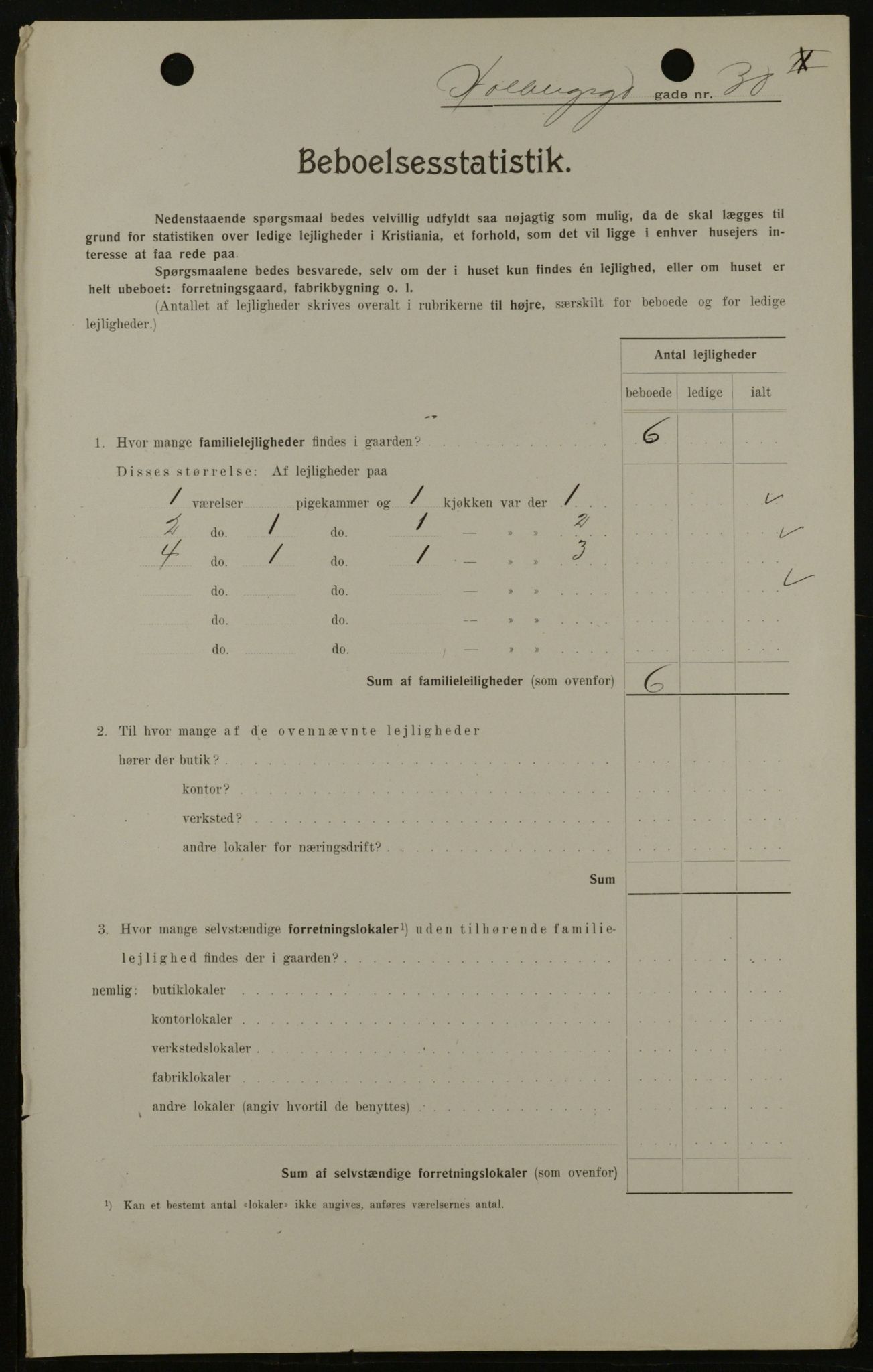 OBA, Kommunal folketelling 1.2.1908 for Kristiania kjøpstad, 1908, s. 36440