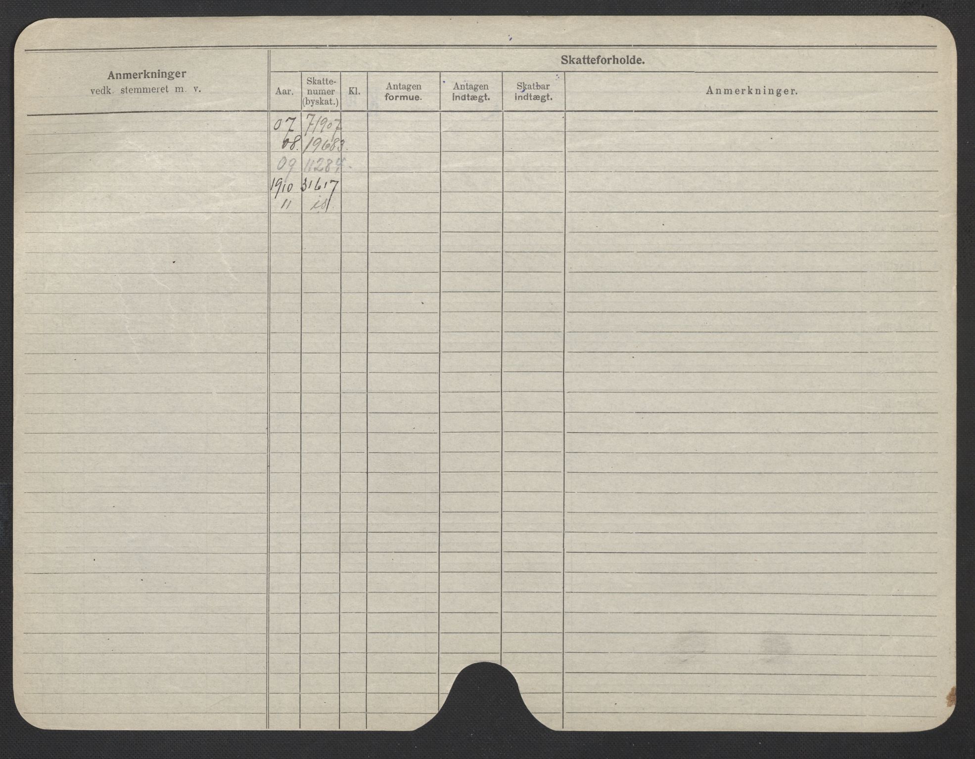 Oslo folkeregister, Registerkort, AV/SAO-A-11715/F/Fa/Fac/L0019: Kvinner, 1906-1914, s. 824b