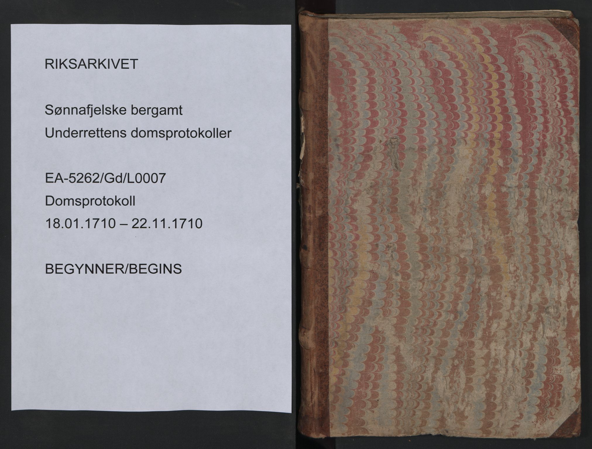 Sønnafjelske bergamt , SAKO/EA-5262/G/Gd/L0003: Domsprotokoll, 1710