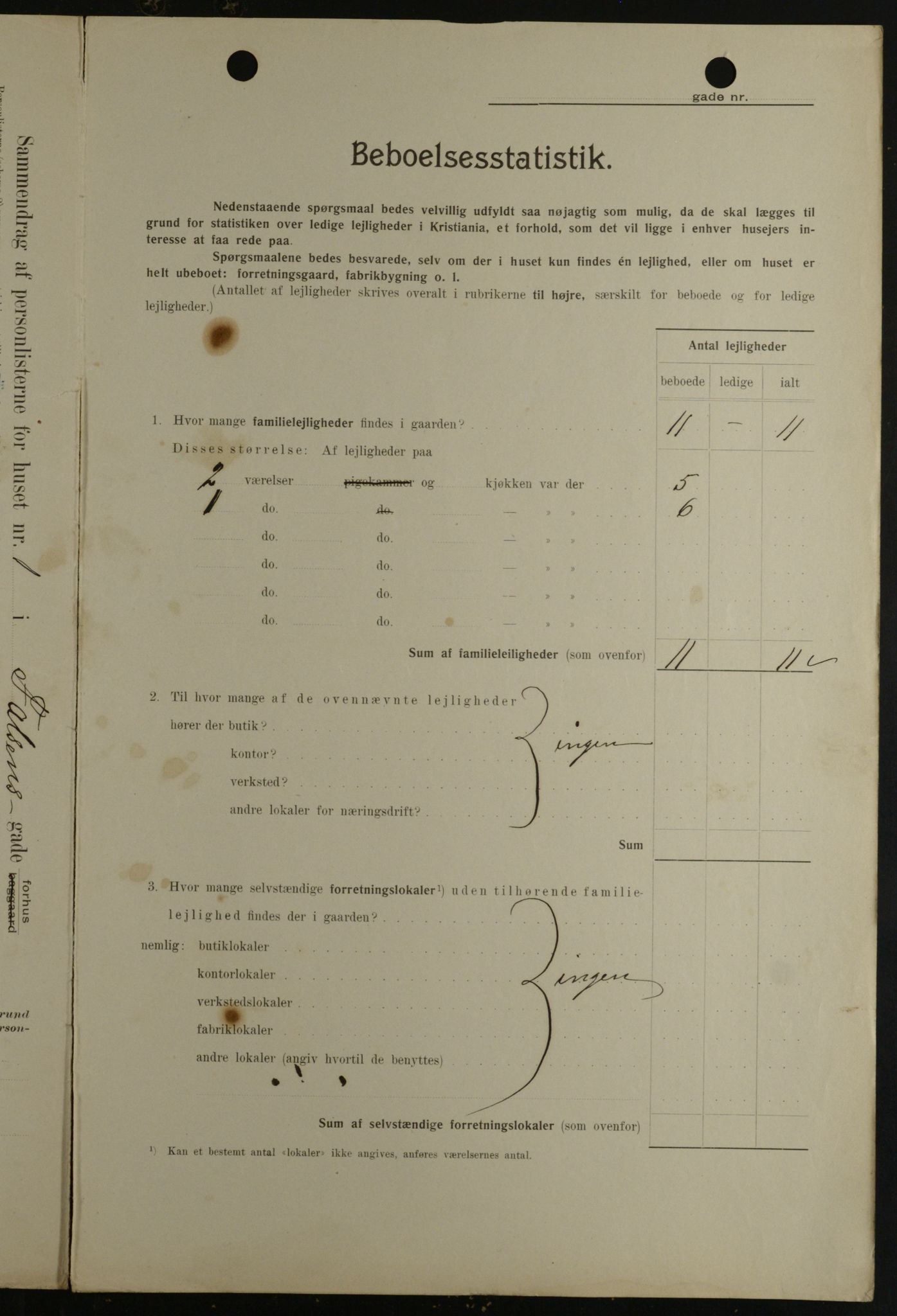 OBA, Kommunal folketelling 1.2.1908 for Kristiania kjøpstad, 1908, s. 21135