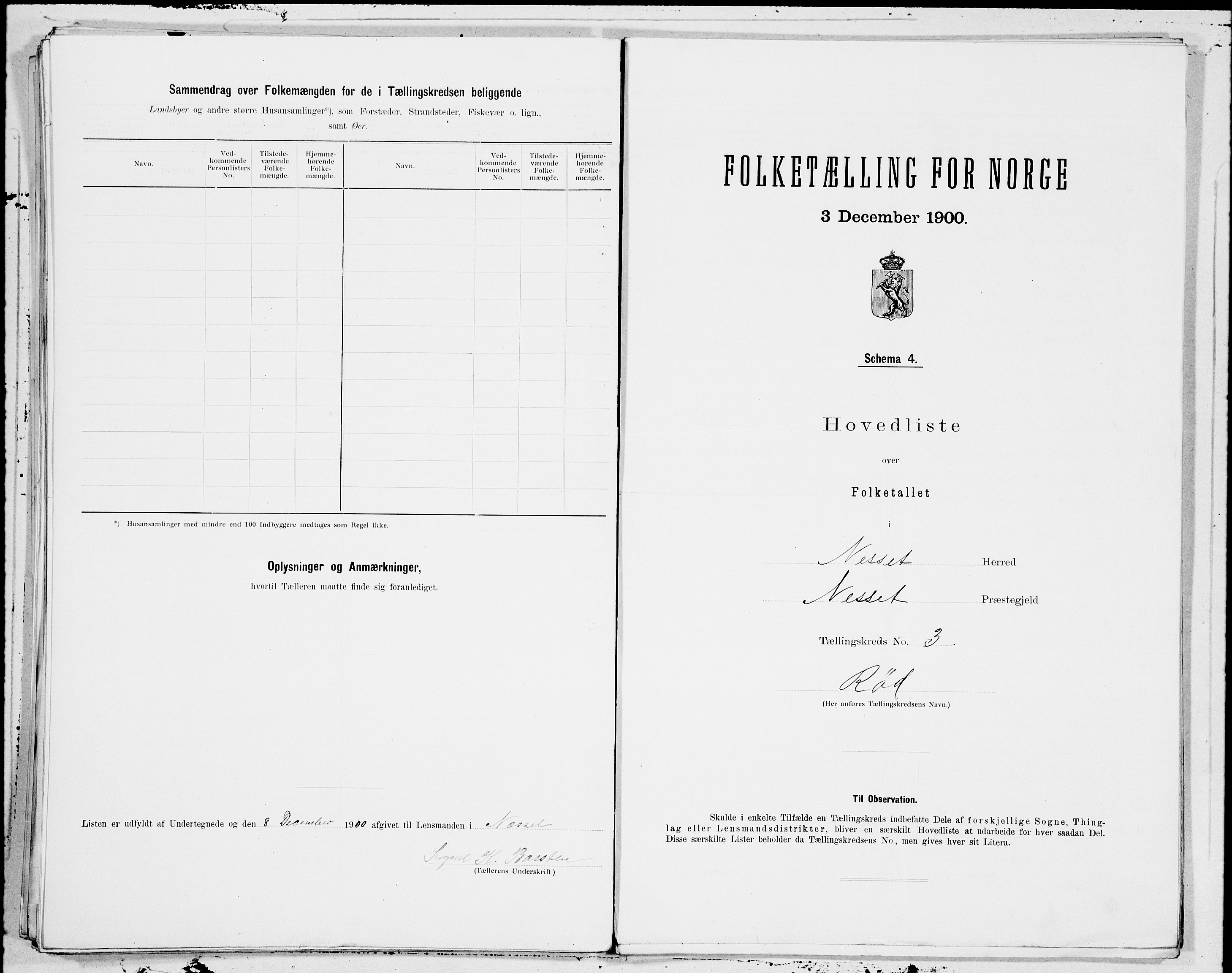 SAT, Folketelling 1900 for 1543 Nesset herred, 1900, s. 6