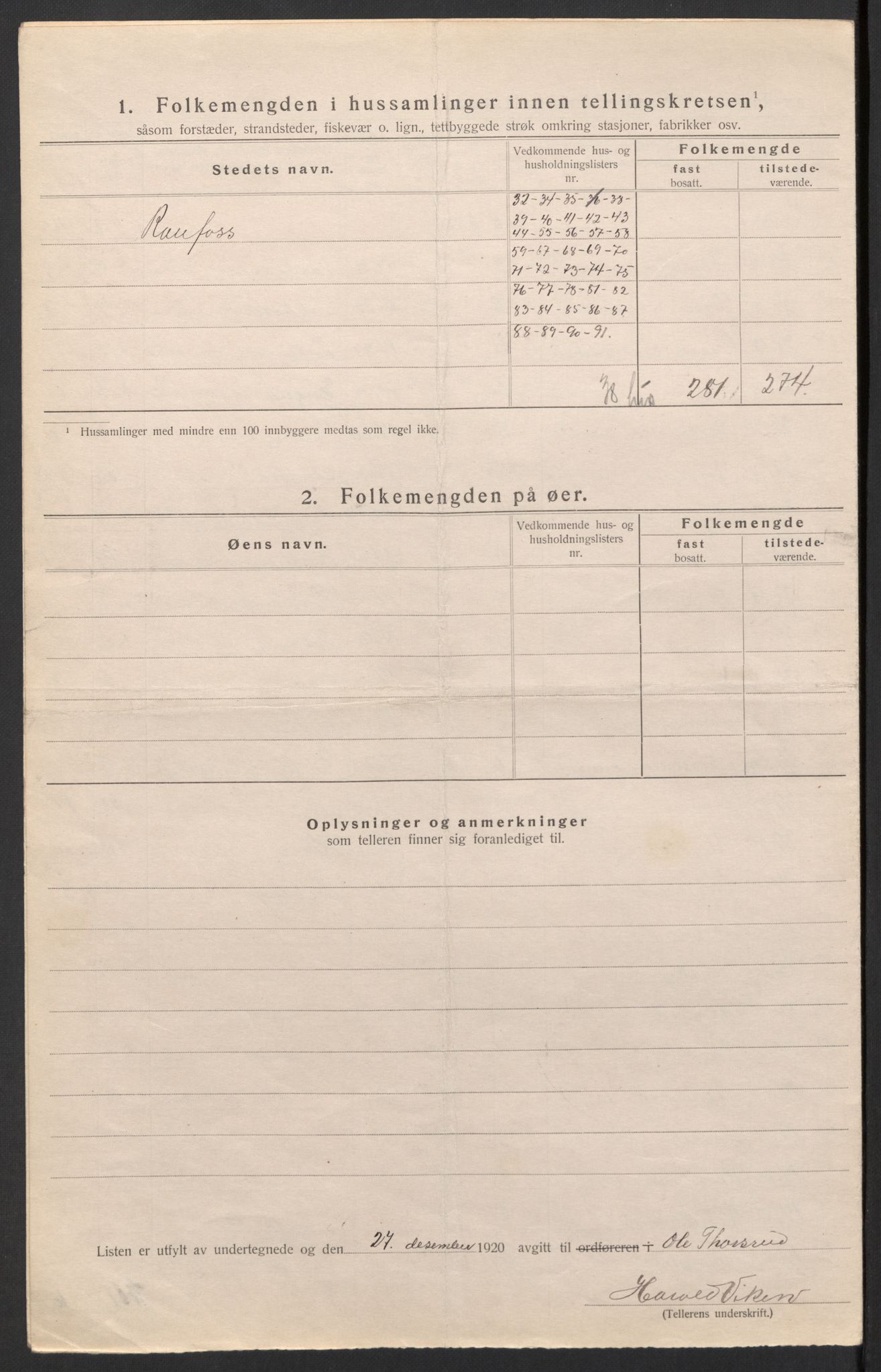 SAH, Folketelling 1920 for 0529 Vestre Toten herred, 1920, s. 16