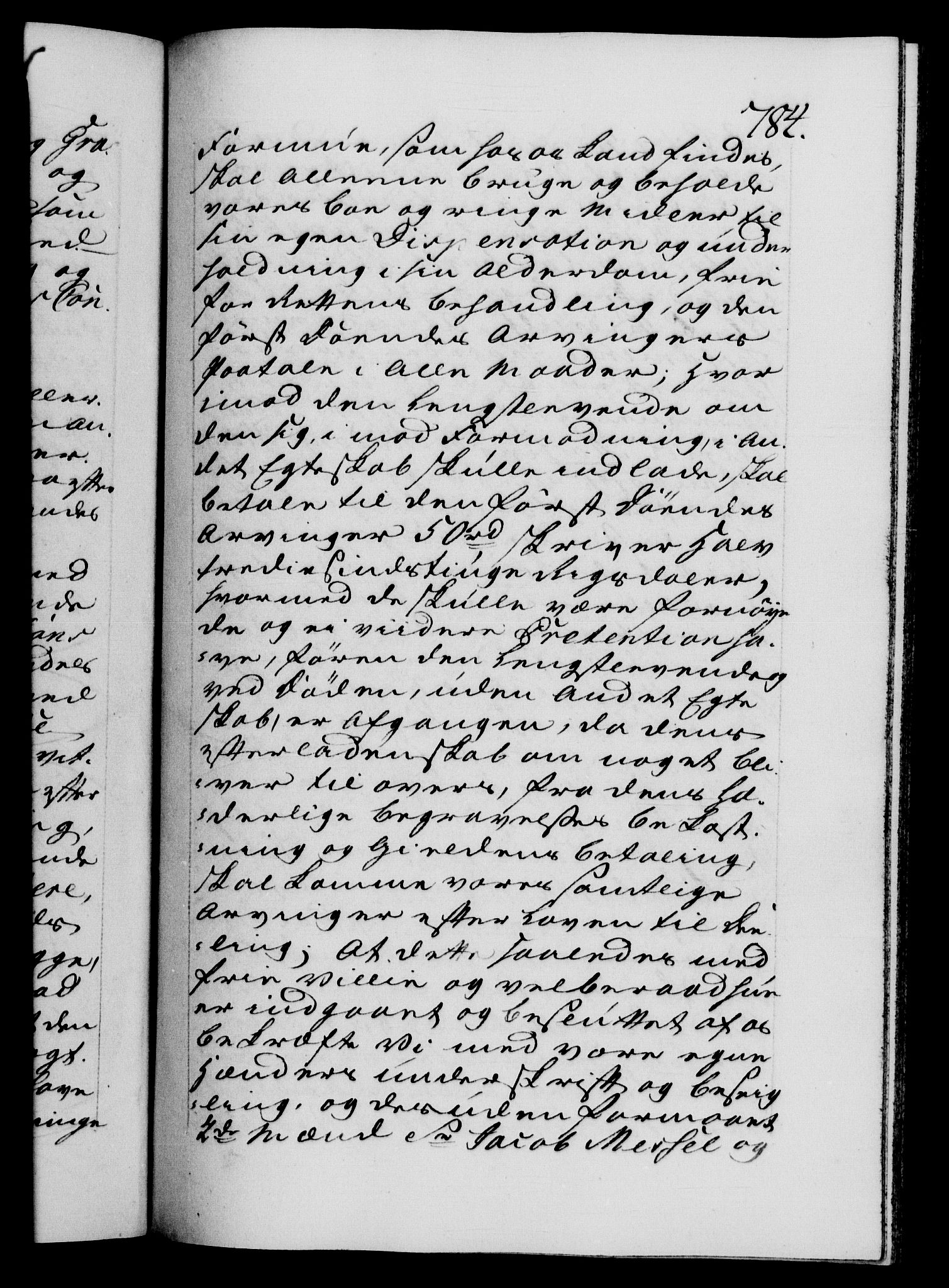 Danske Kanselli 1572-1799, AV/RA-EA-3023/F/Fc/Fca/Fcaa/L0042: Norske registre, 1763-1766, s. 784a