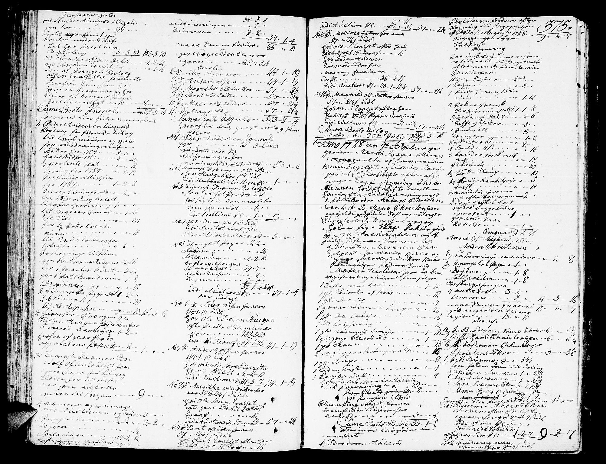 Romsdal sorenskriveri, AV/SAT-A-4149/1/3/3A/L0011: Skifteprotokoll, 1782-1789, s. 374b-375a