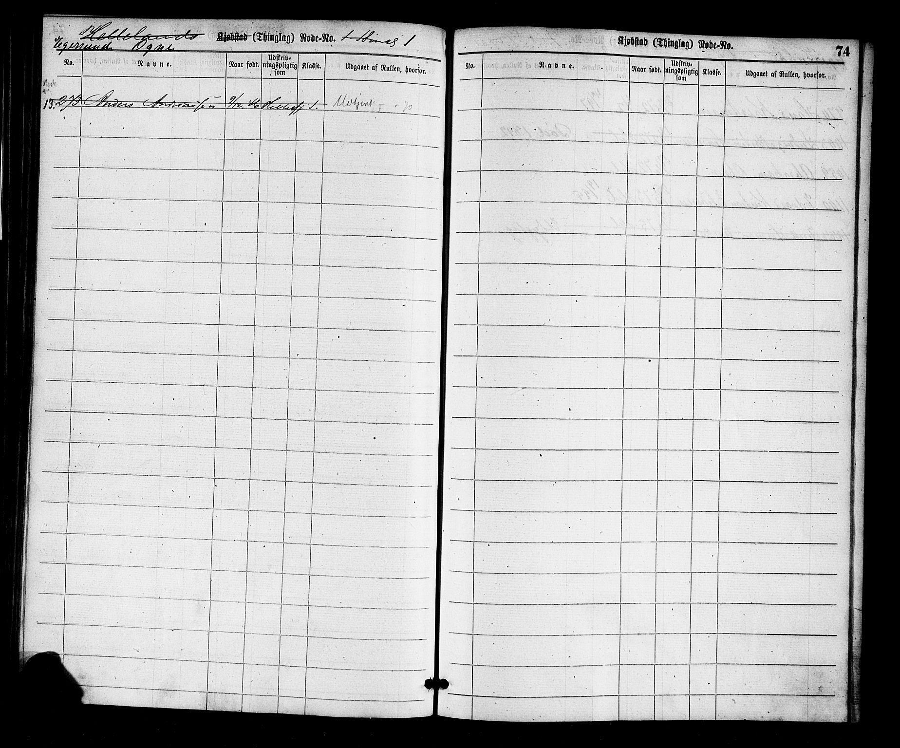 Egersund mønstringskrets, AV/SAK-2031-0019/F/Ff/L0001: Utskrivningsregisterrulle, nr som i hovedrulle, O-8, 1860-1900, s. 76