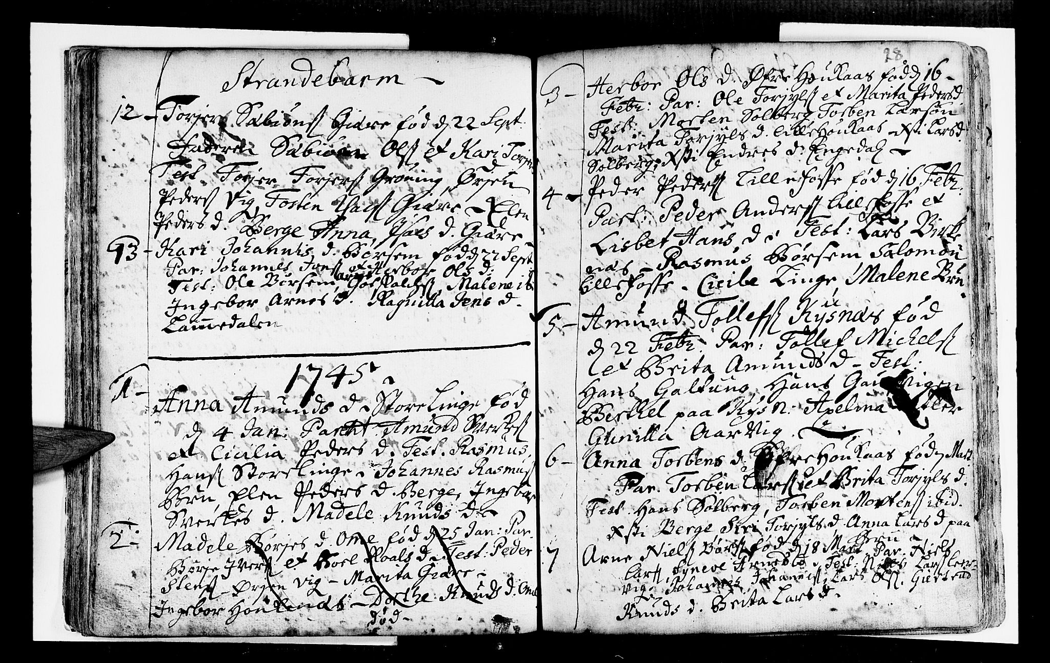 Strandebarm sokneprestembete, SAB/A-78401/H/Haa: Ministerialbok nr. A 2 /1, 1727-1750, s. 28