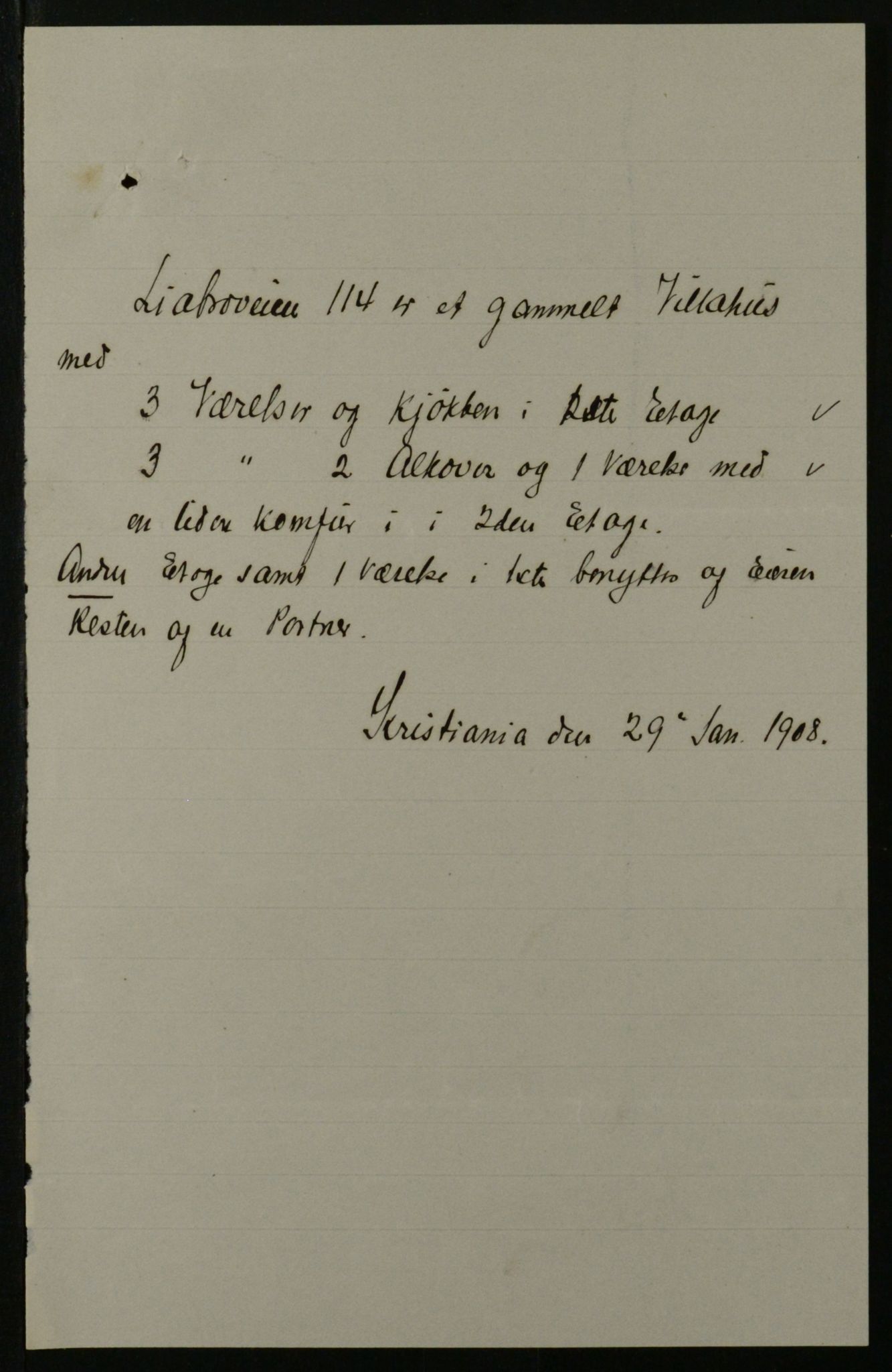 OBA, Kommunal folketelling 1.2.1908 for Kristiania kjøpstad, 1908, s. 52262