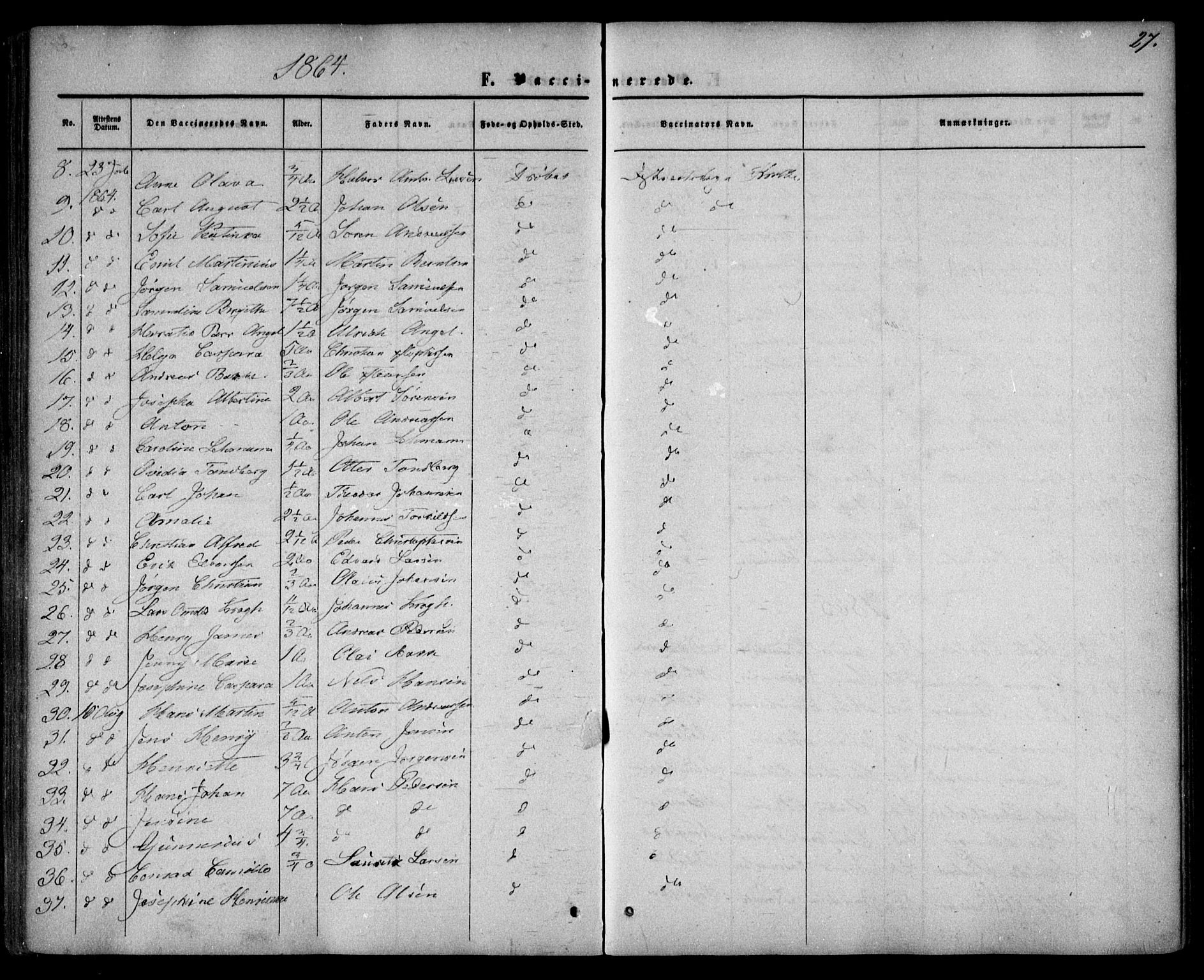 Drøbak prestekontor Kirkebøker, AV/SAO-A-10142a/F/Fa/L0002: Ministerialbok nr. I 2, 1858-1870, s. 27