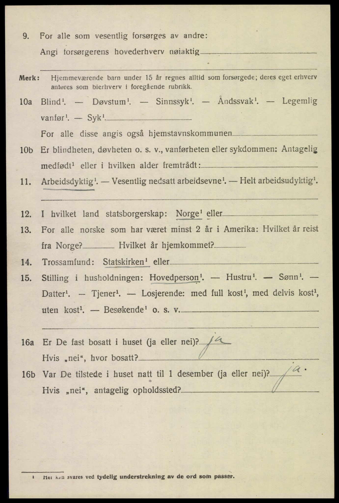 SAK, Folketelling 1920 for 1044 Gyland herred, 1920, s. 1027