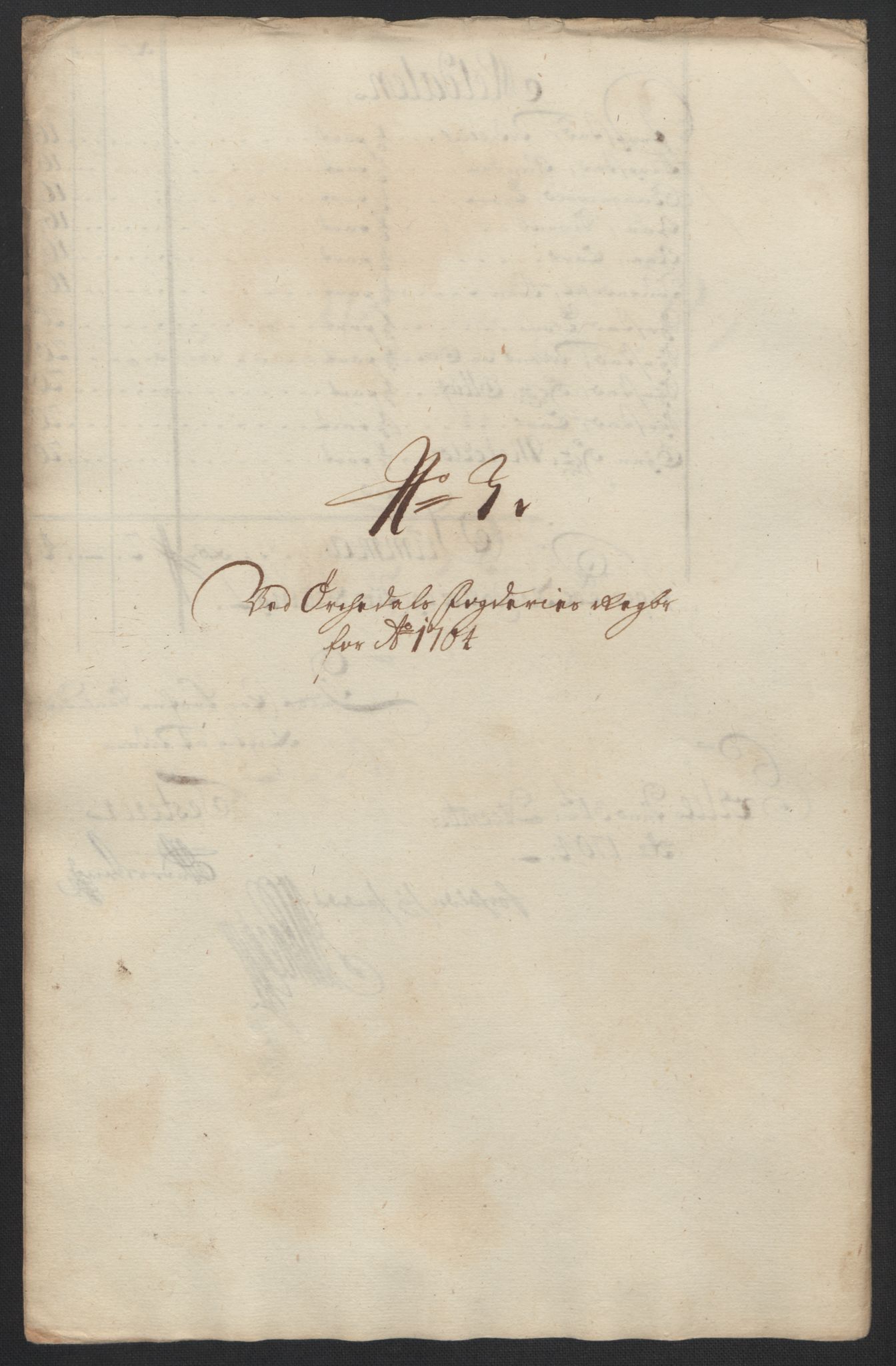 Rentekammeret inntil 1814, Reviderte regnskaper, Fogderegnskap, RA/EA-4092/R60/L3954: Fogderegnskap Orkdal og Gauldal, 1704, s. 107