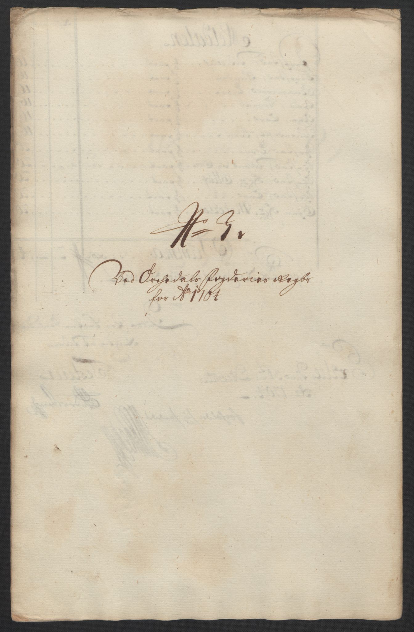 Rentekammeret inntil 1814, Reviderte regnskaper, Fogderegnskap, AV/RA-EA-4092/R60/L3954: Fogderegnskap Orkdal og Gauldal, 1704, s. 107