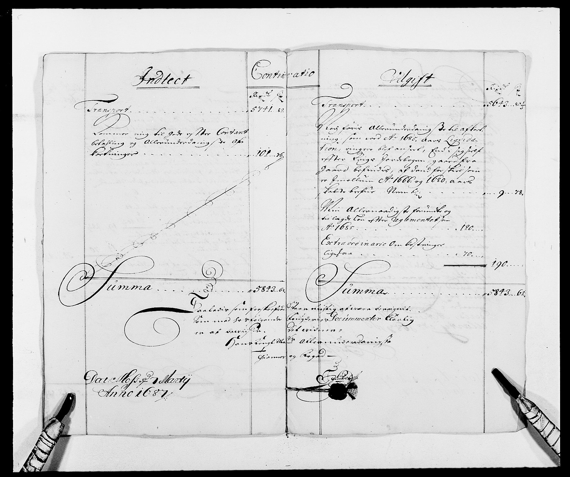 Rentekammeret inntil 1814, Reviderte regnskaper, Fogderegnskap, AV/RA-EA-4092/R02/L0105: Fogderegnskap Moss og Verne kloster, 1685-1687, s. 130