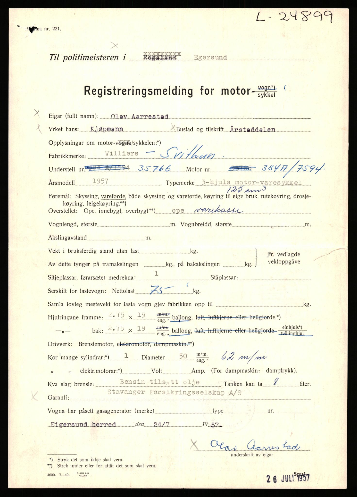 Stavanger trafikkstasjon, AV/SAST-A-101942/0/F/L0042: L-24600 - L-25233, 1930-1971, s. 1047