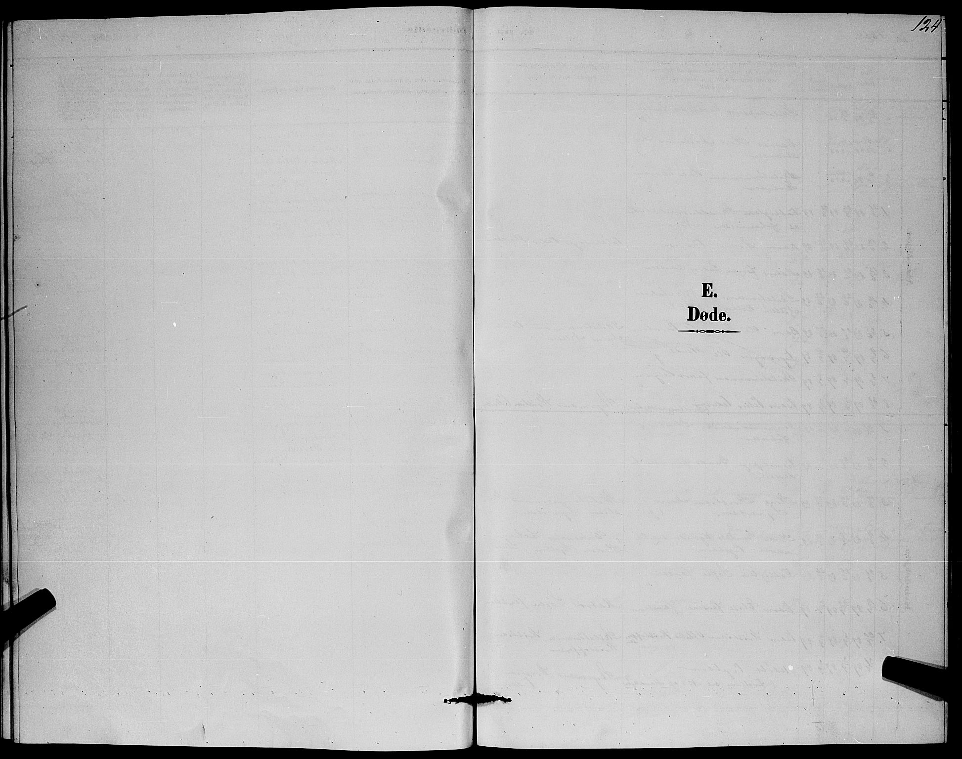 Strømm kirkebøker, SAKO/A-322/G/Gb/L0001: Klokkerbok nr. II 1, 1889-1896, s. 124