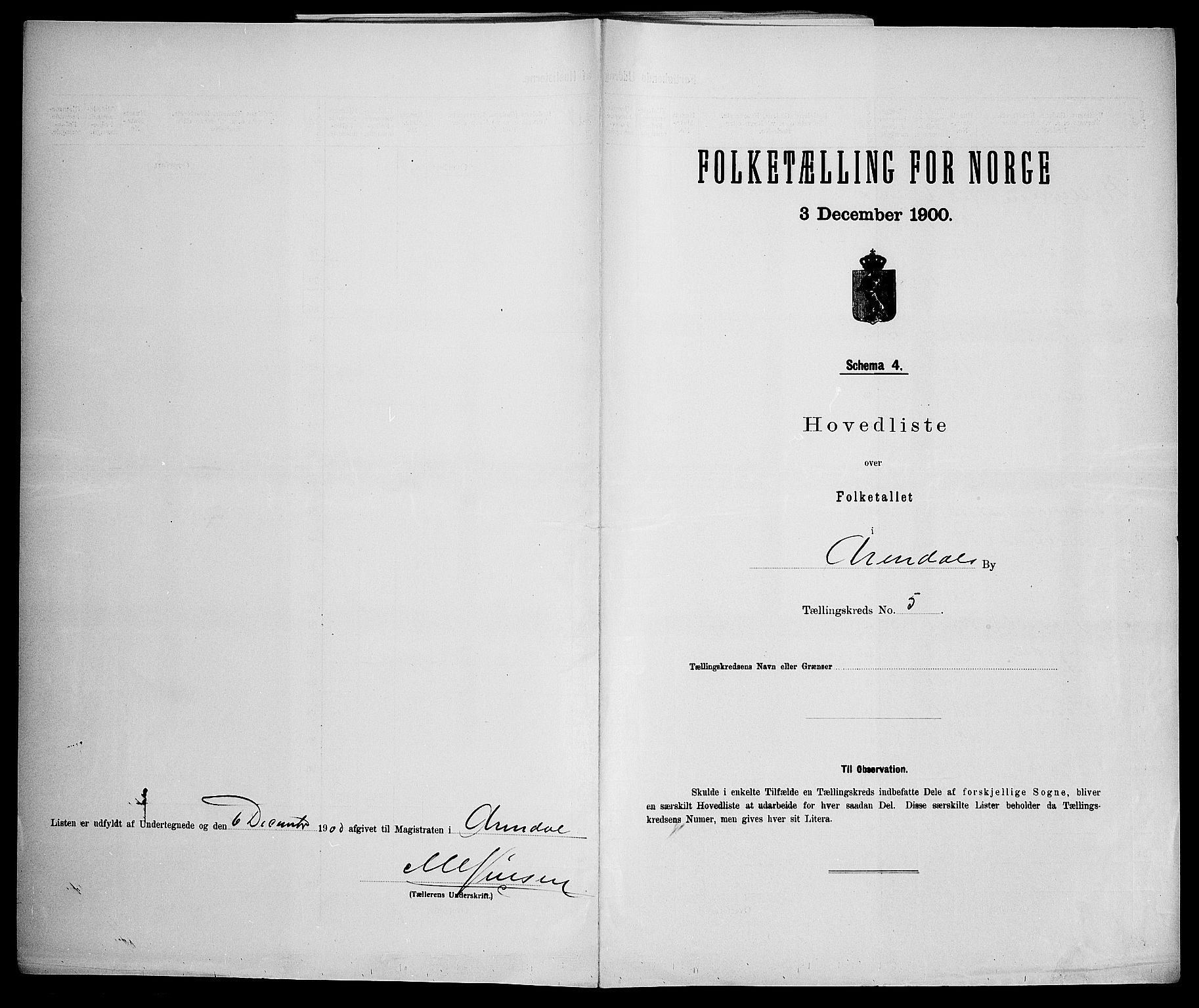 SAK, Folketelling 1900 for 0903 Arendal kjøpstad, 1900, s. 35