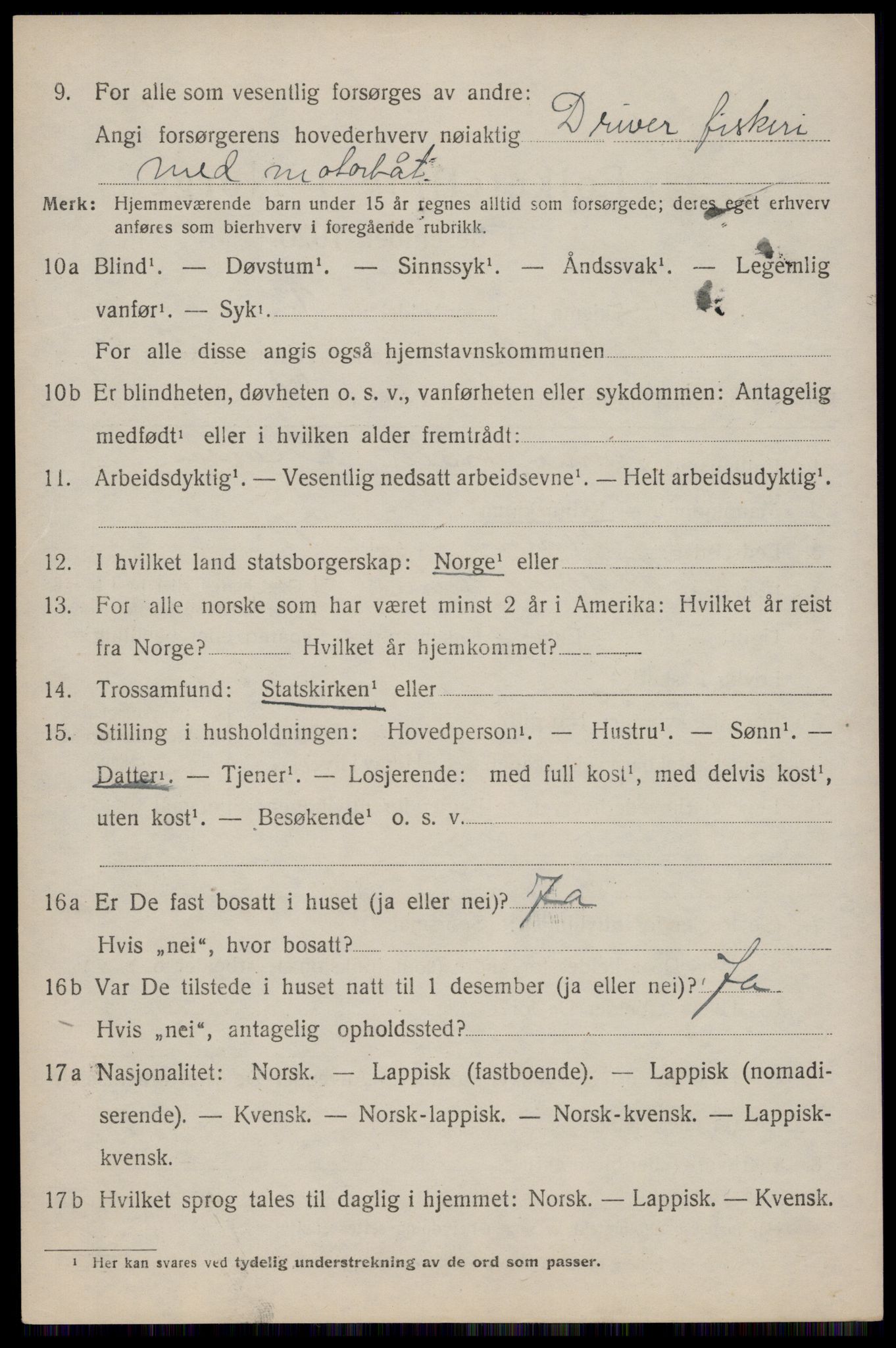SAT, Folketelling 1920 for 1859 Flakstad herred, 1920, s. 3390