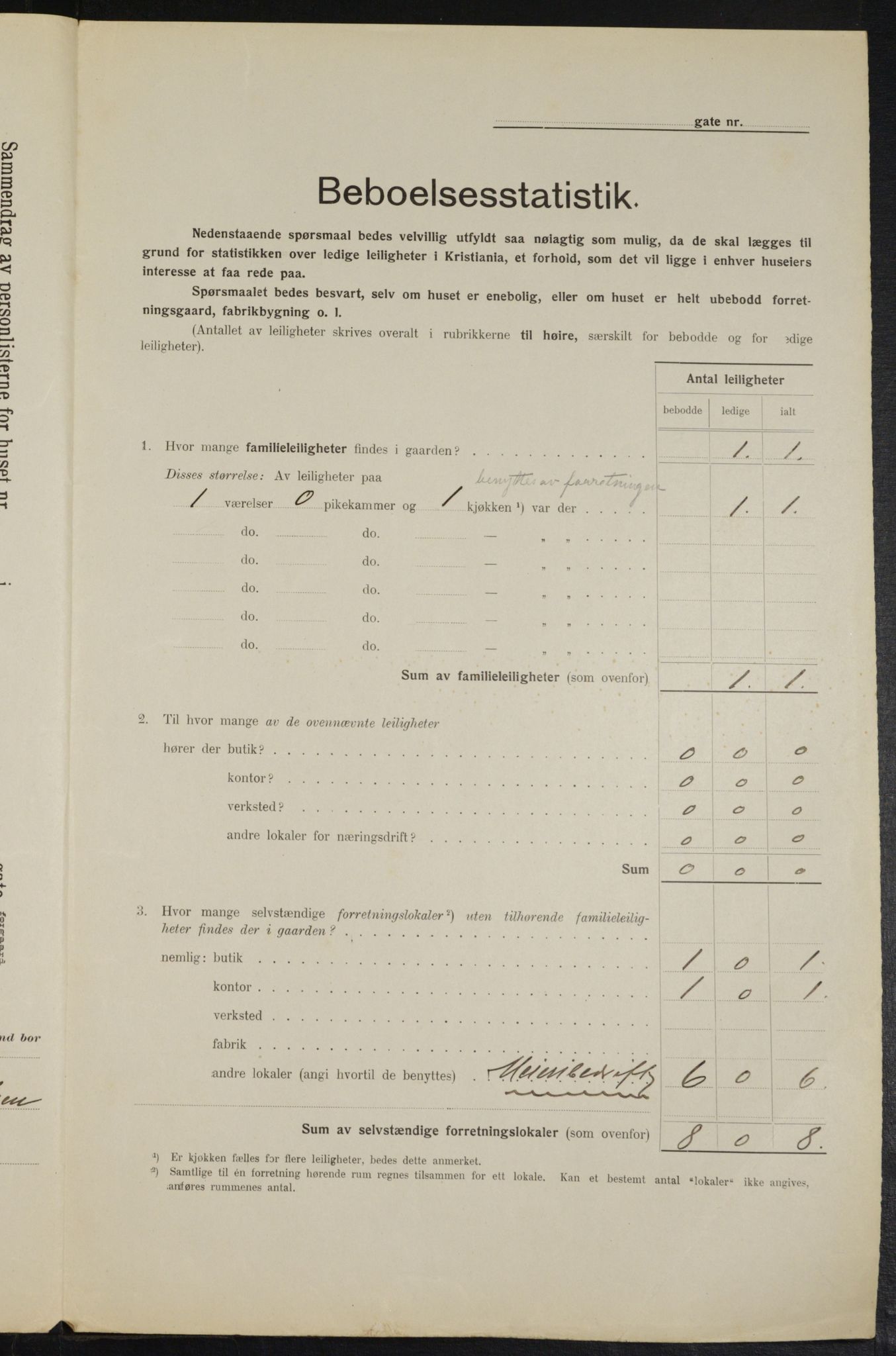 OBA, Kommunal folketelling 1.2.1914 for Kristiania, 1914, s. 129187