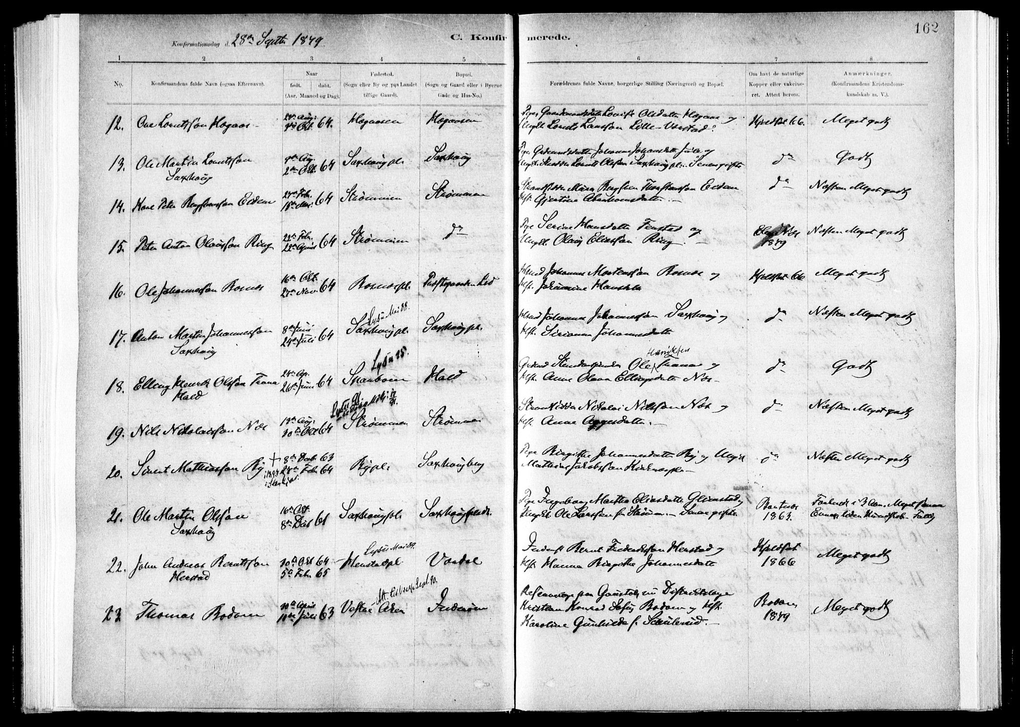 Ministerialprotokoller, klokkerbøker og fødselsregistre - Nord-Trøndelag, SAT/A-1458/730/L0285: Ministerialbok nr. 730A10, 1879-1914, s. 162