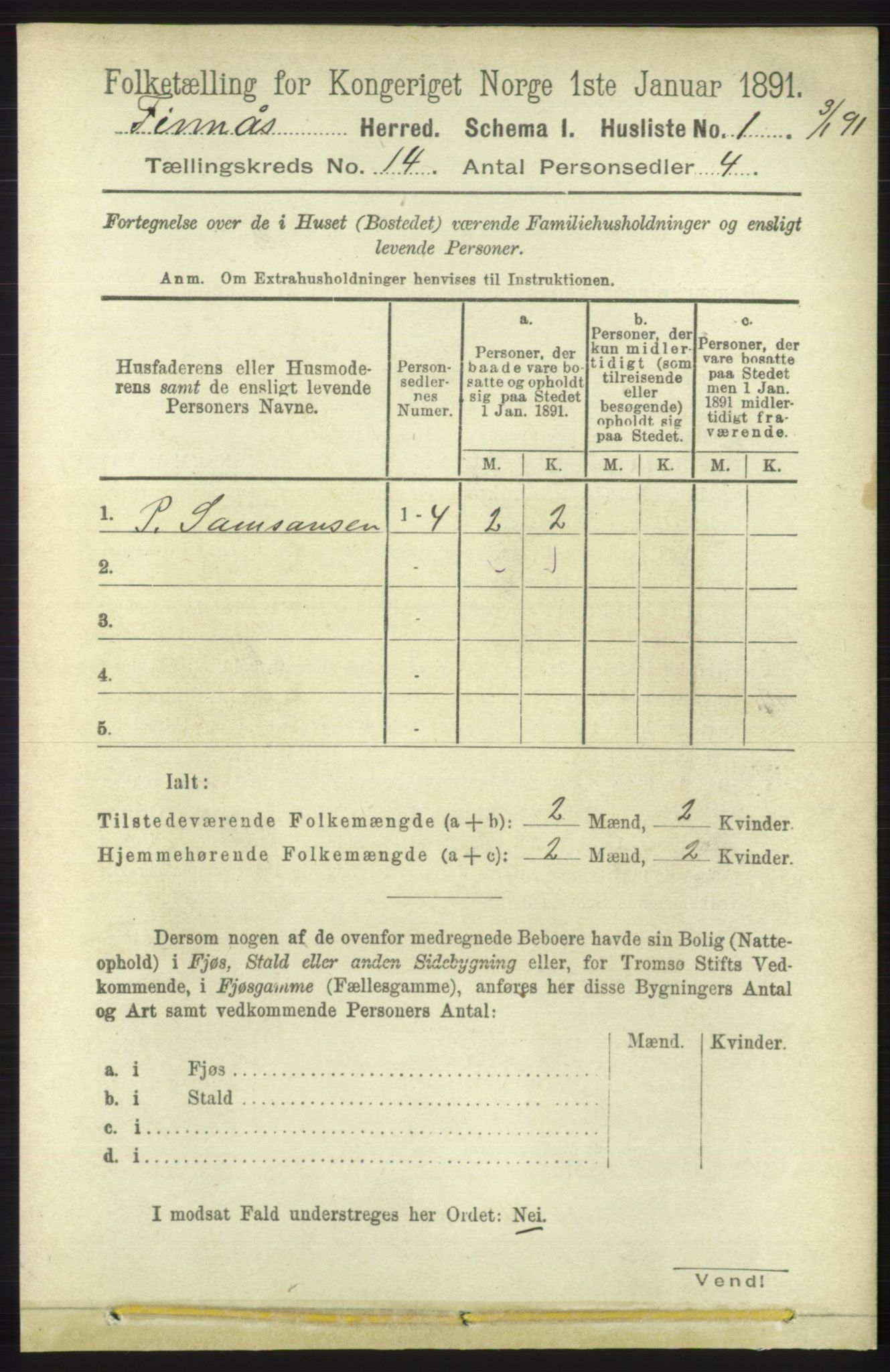 RA, Folketelling 1891 for 1218 Finnås herred, 1891, s. 5662