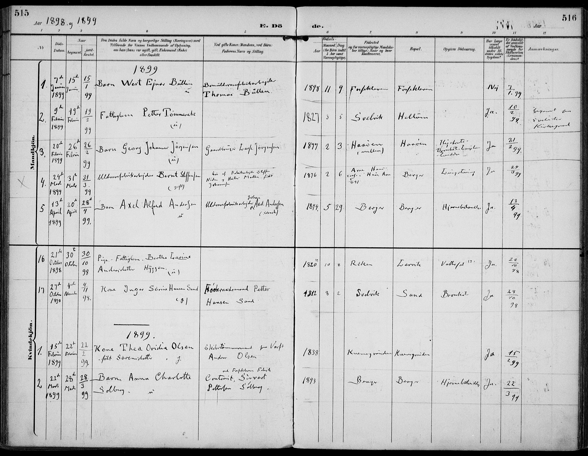 Strømm kirkebøker, SAKO/A-322/F/Fa/L0005: Ministerialbok nr. I 5, 1898-1919, s. 515-516