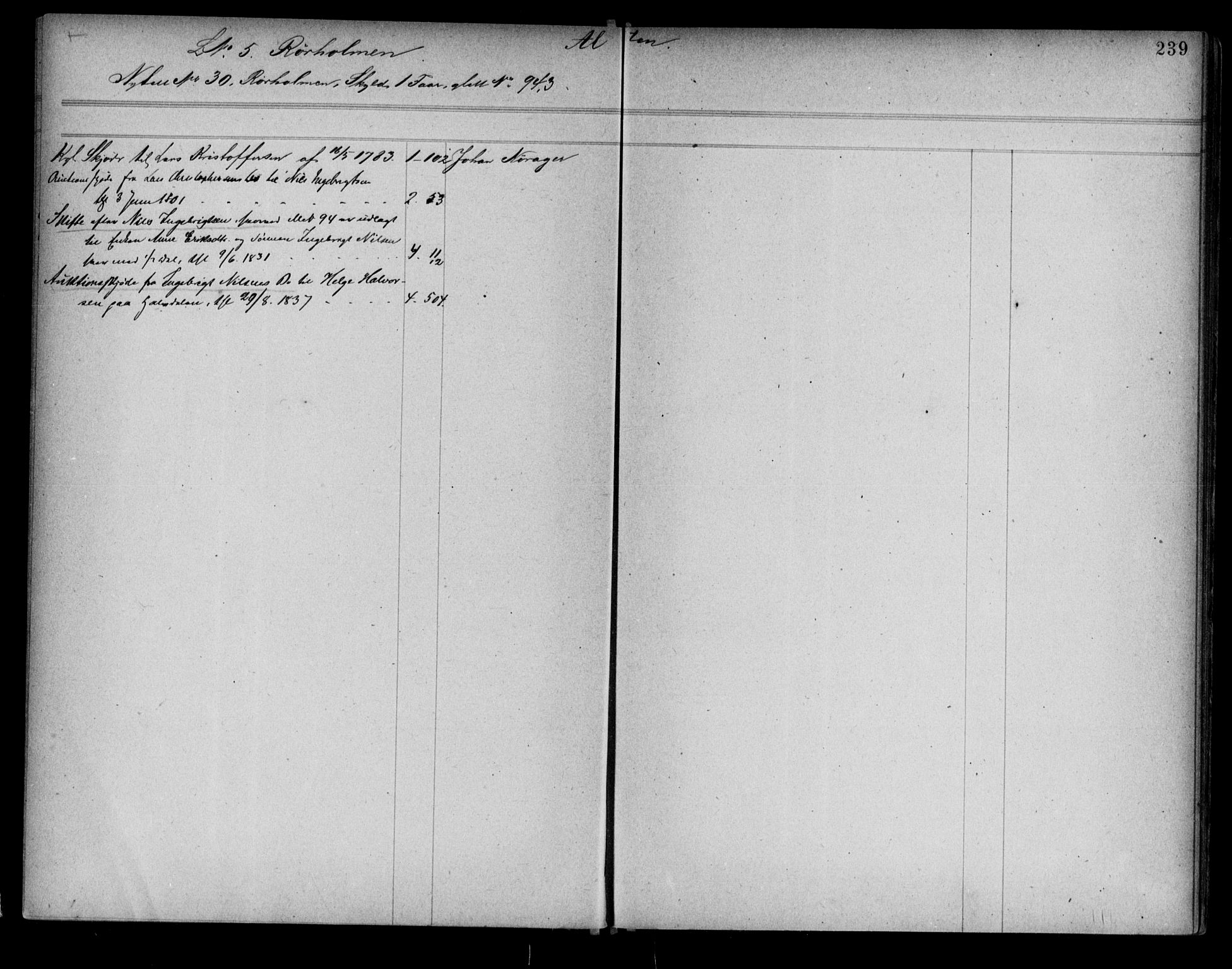 Alta fogderi/sorenskriveri, AV/SATØ-SATØ-5/1/K/Kb/Kba/L0007pantereg: Panteregister nr. 7, 1776, s. 239