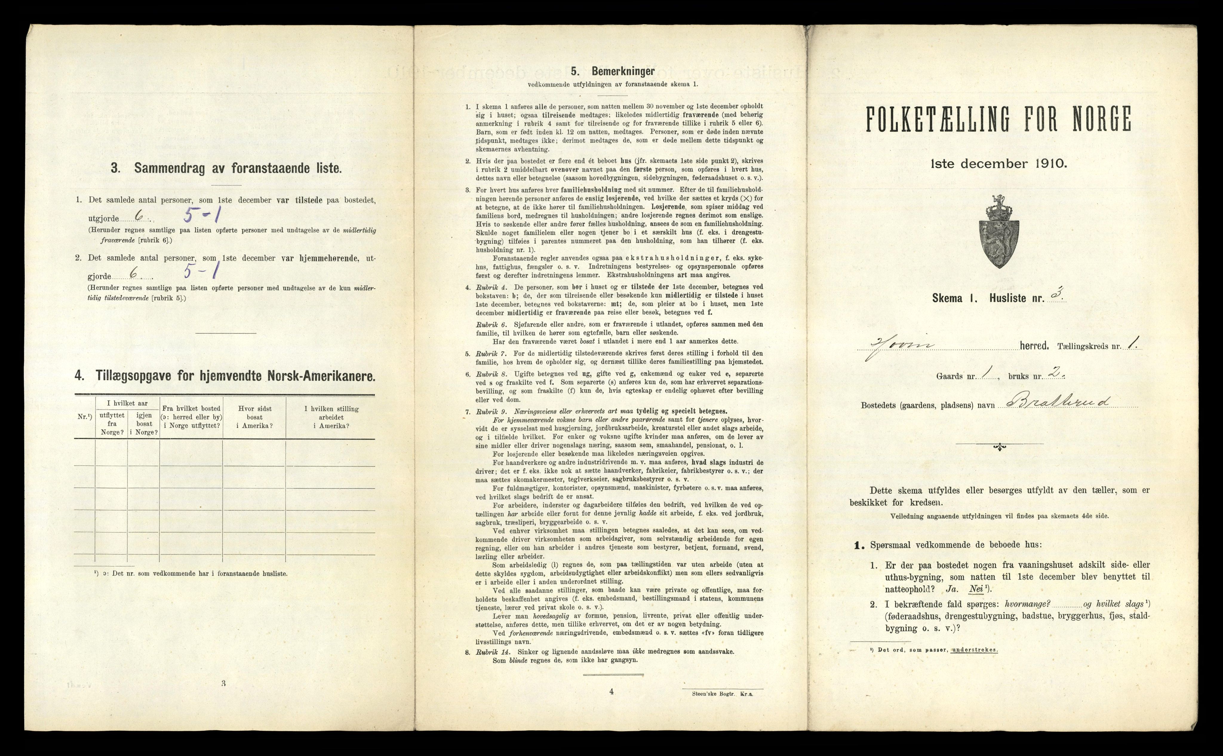 RA, Folketelling 1910 for 0825 Hovin herred, 1910, s. 18