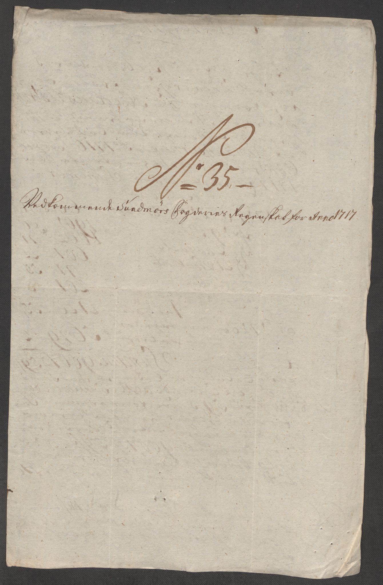 Rentekammeret inntil 1814, Reviderte regnskaper, Fogderegnskap, AV/RA-EA-4092/R54/L3569: Fogderegnskap Sunnmøre, 1717, s. 242