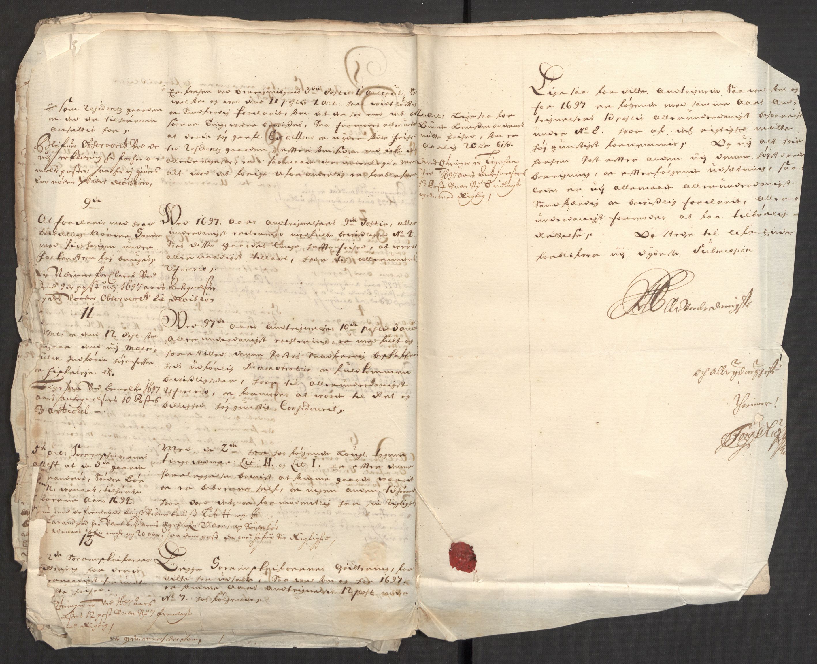 Rentekammeret inntil 1814, Reviderte regnskaper, Fogderegnskap, AV/RA-EA-4092/R32/L1868: Fogderegnskap Jarlsberg grevskap, 1697-1699, s. 422