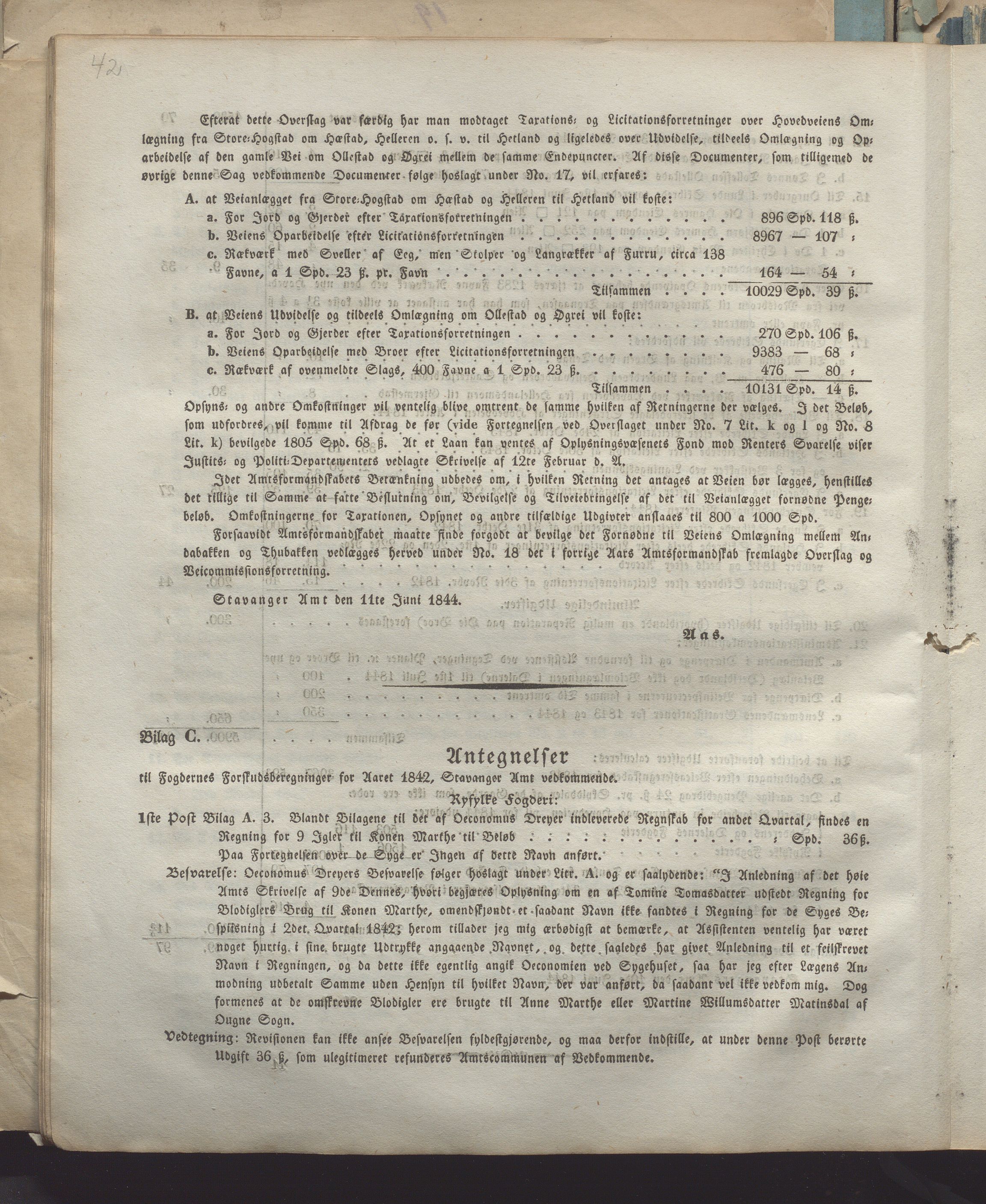 Rogaland fylkeskommune - Fylkesrådmannen , IKAR/A-900/A, 1838-1848, s. 143