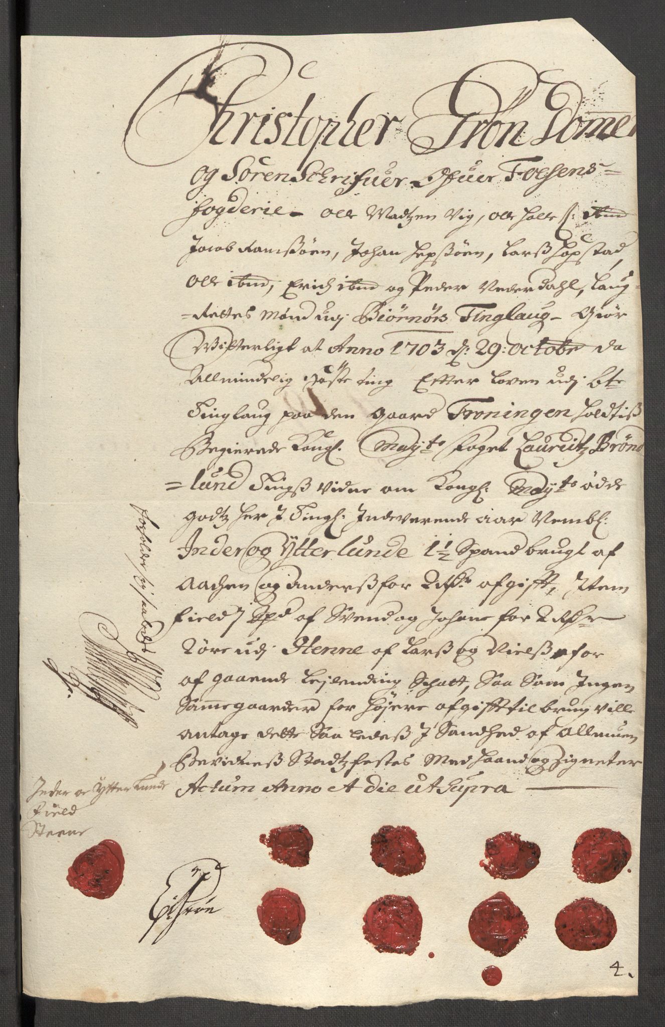 Rentekammeret inntil 1814, Reviderte regnskaper, Fogderegnskap, RA/EA-4092/R57/L3855: Fogderegnskap Fosen, 1702-1703, s. 354