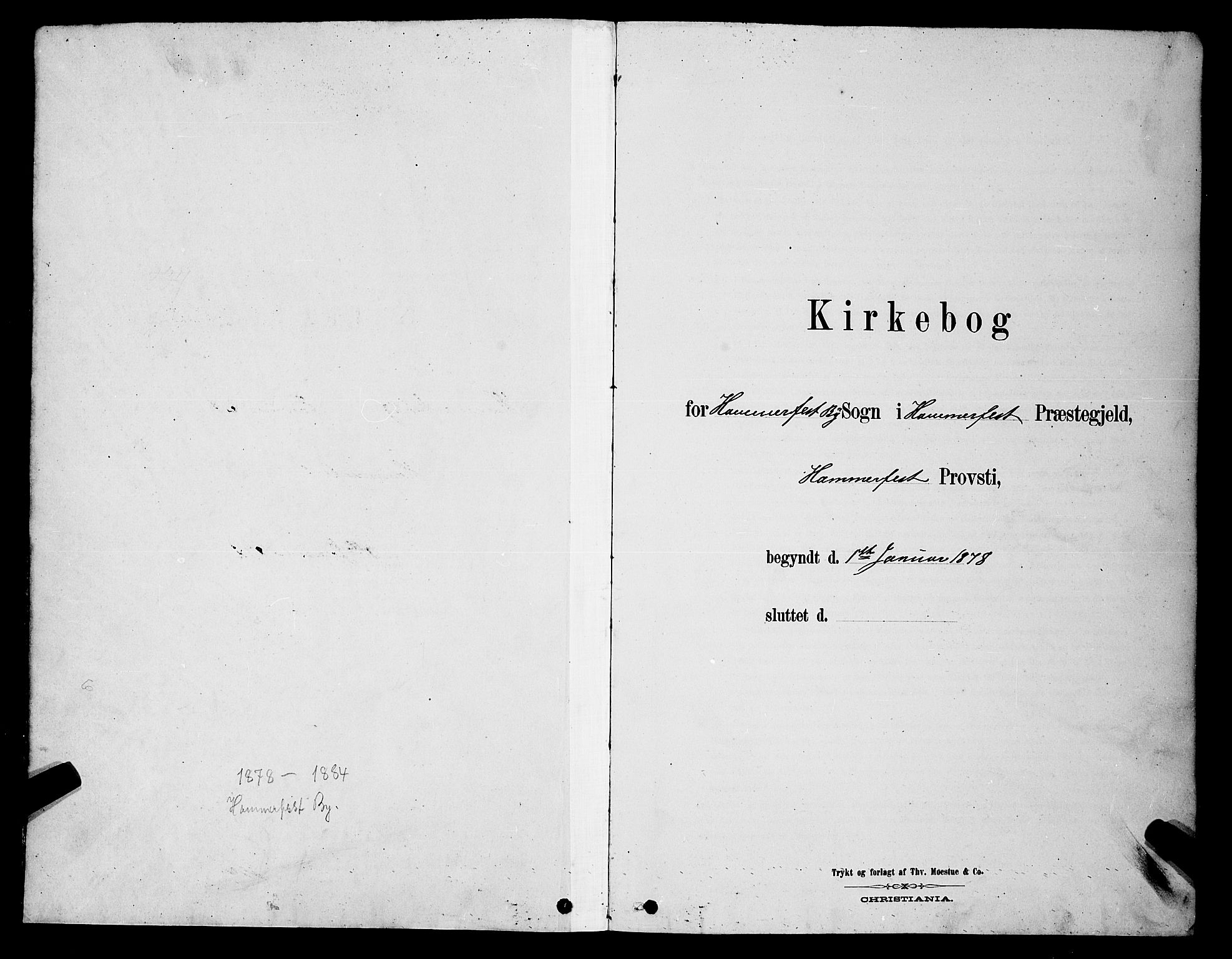 Hammerfest sokneprestkontor, SATØ/S-1347/H/Hb/L0006.klokk: Klokkerbok nr. 6, 1876-1884