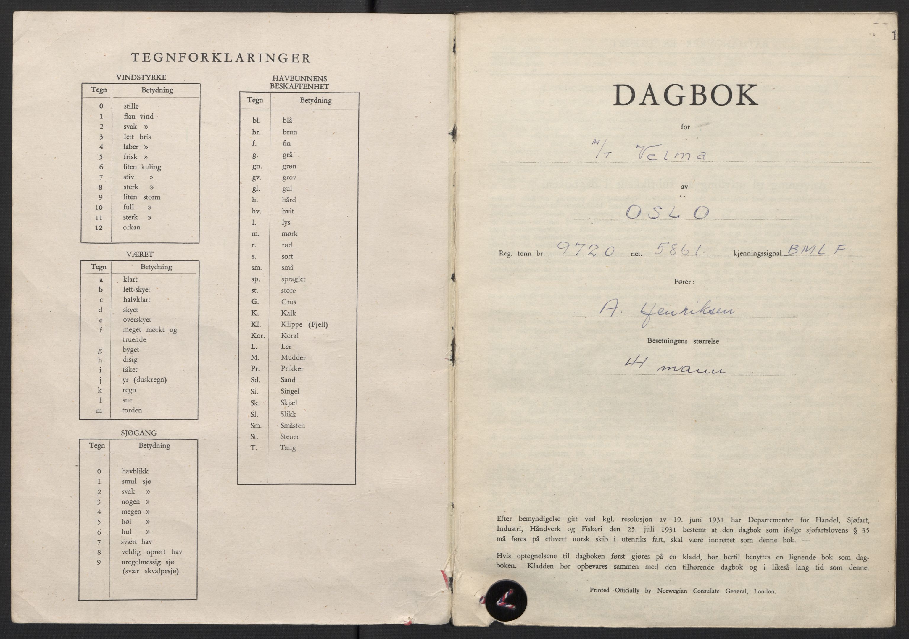Nortraship, Skipsdagbøker, AV/RA-S-2168/F/L0186/0005: Boknr. 920 - 926 / Boknr. 924 Velma, 1942